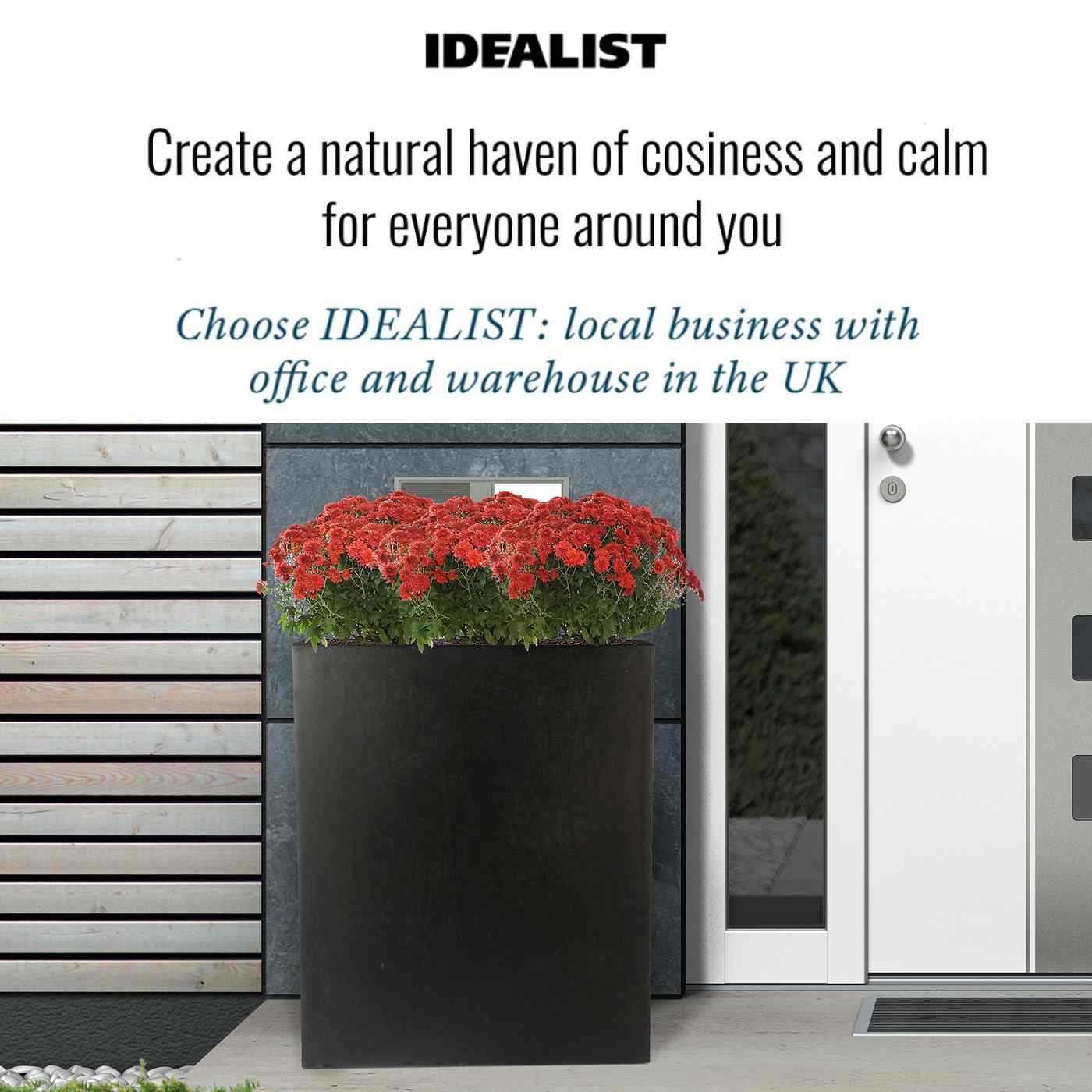 IDEALIST Lite Narrow Contemporary Light Concrete Trough Planter