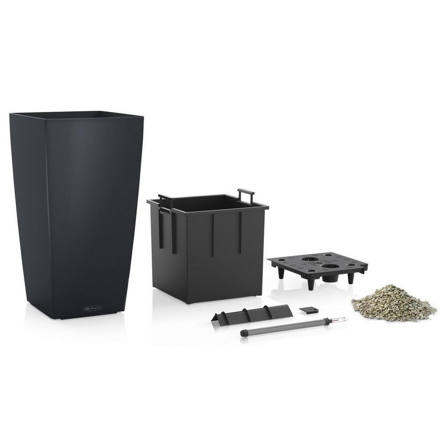 LECHUZA CUBICO Color Square Tall Poly Resin Self-watering Planter Set