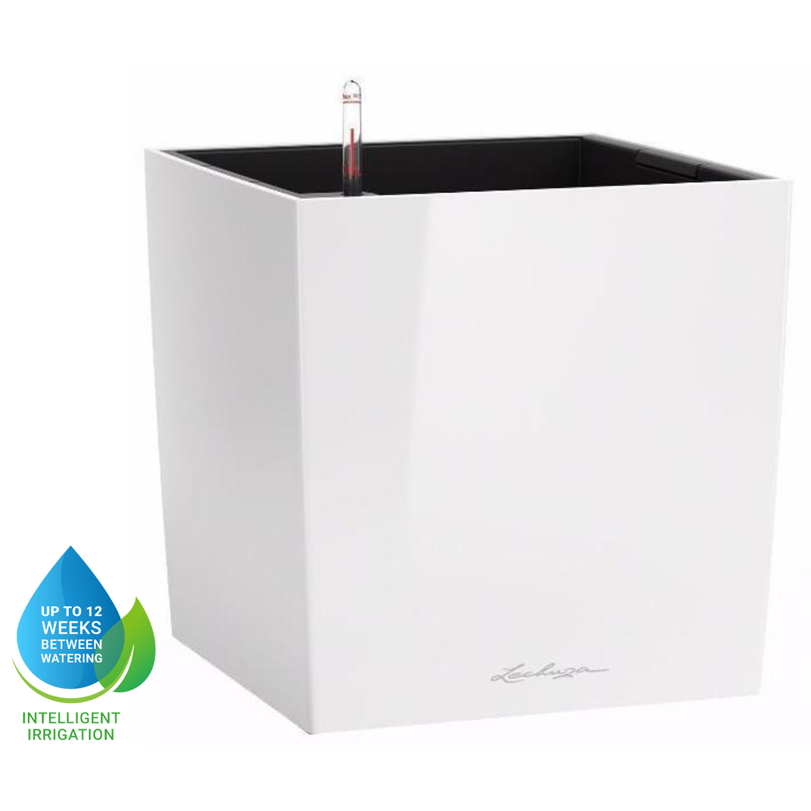 LECHUZA CUBE Square Poly Resin Self-watering Planter
