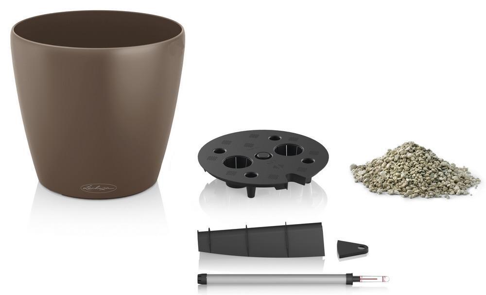 LECHUZA CLASSICO Color Round Poly Resin Self-watering Planter Set
