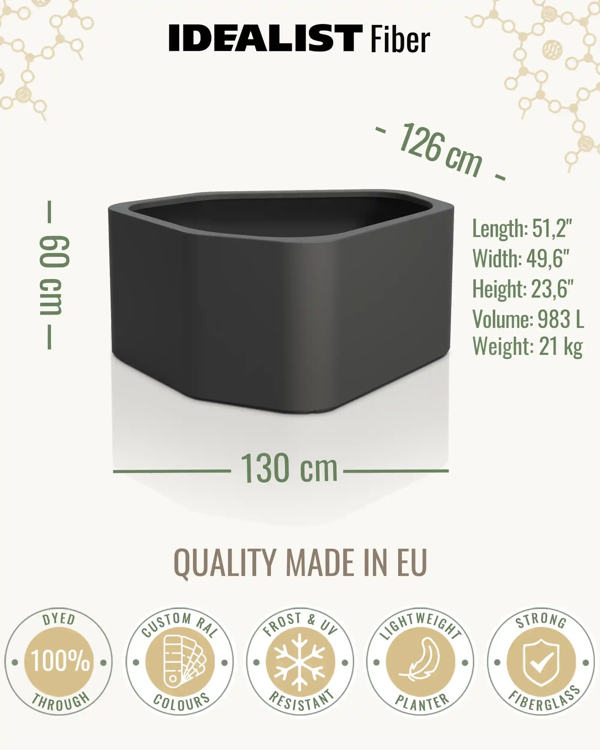CALM Outdoor Fiberglass Planter