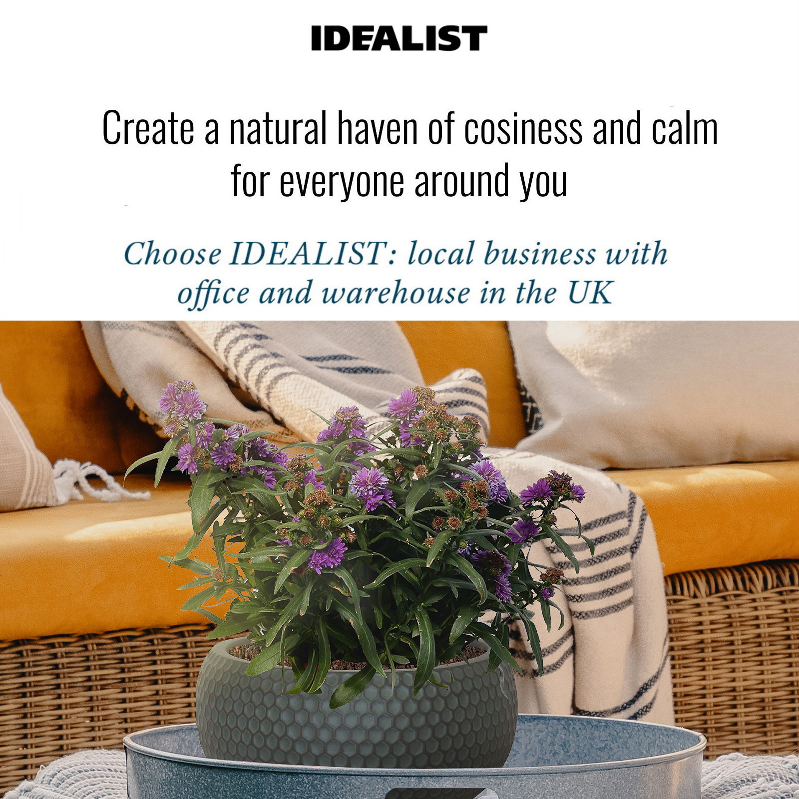 IDEALIST Lite Honeycomb Style Bowl Outdoor Planter