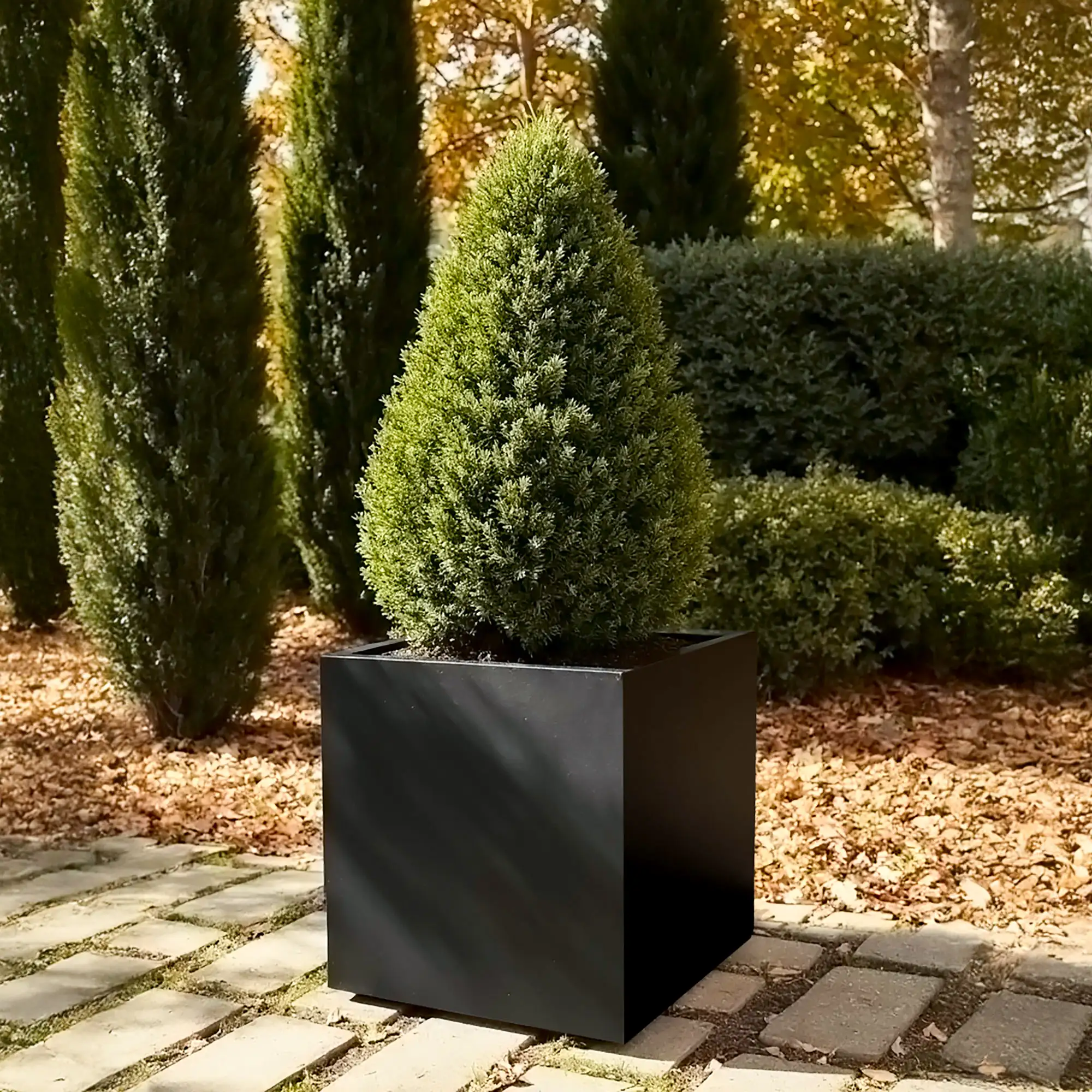 IDEALIST Lite Square Box Contemporary Light Concrete Planter