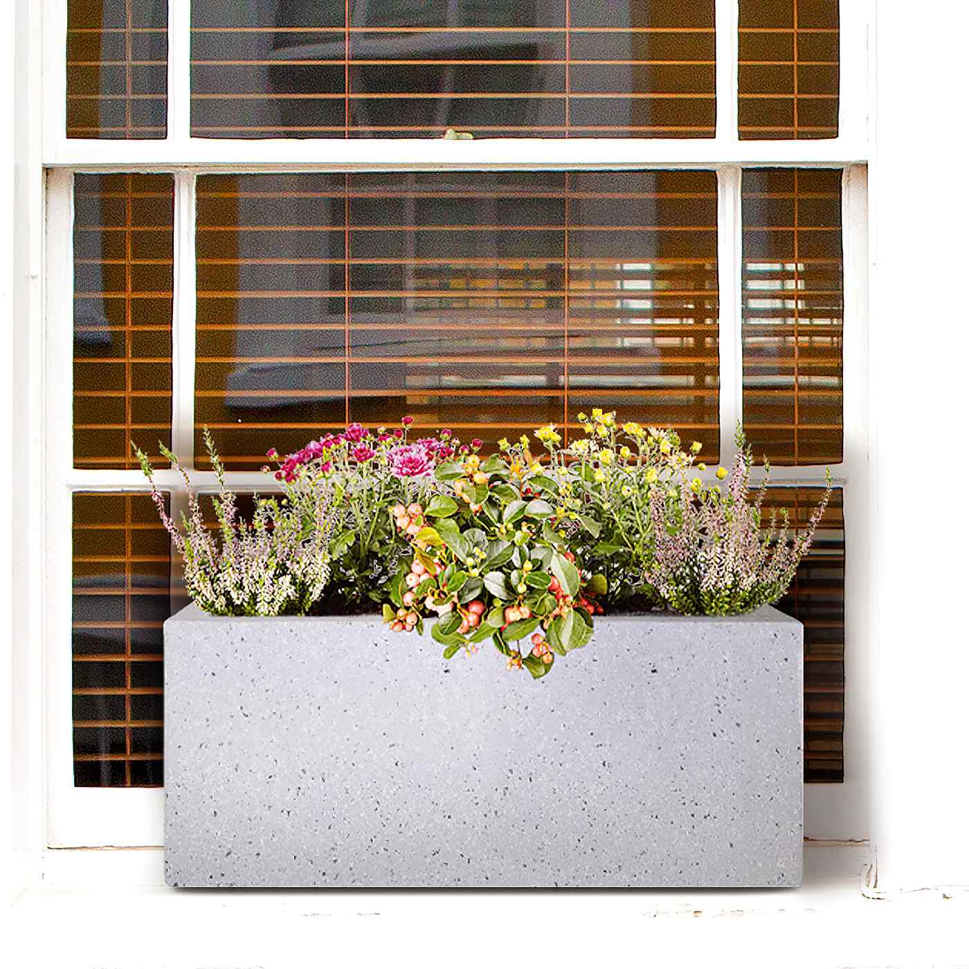 IDEALIST Lite Window Box Light Concrete Planter