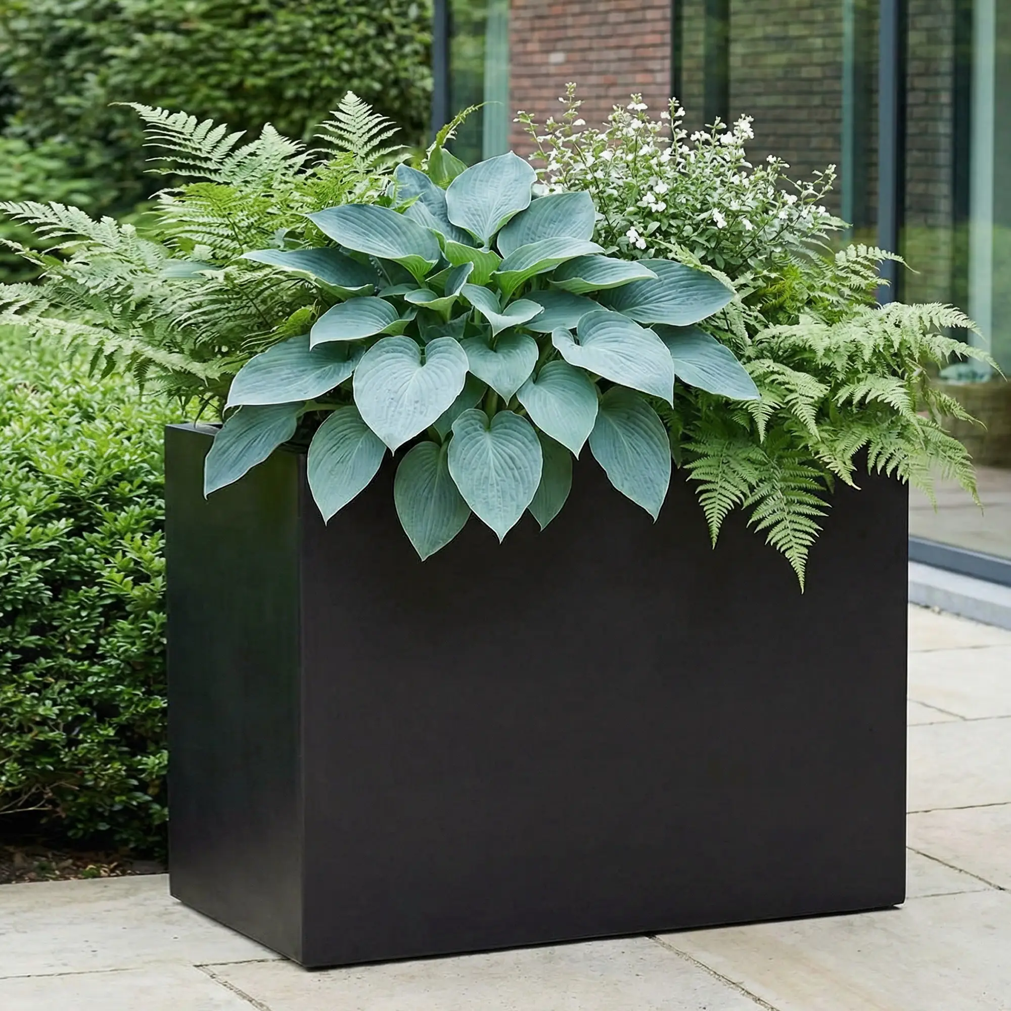 IDEALIST Lite Contemporary Light Concrete Trough Planter
