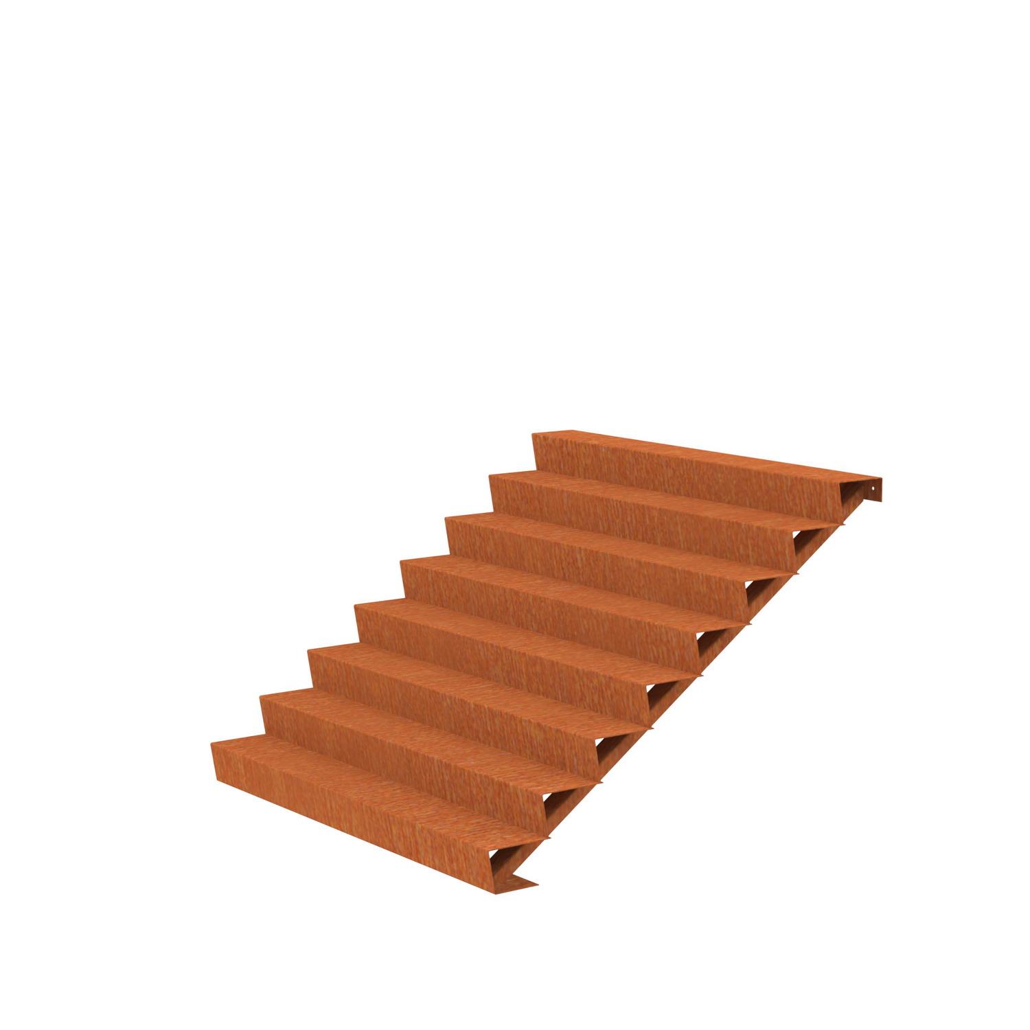 8 Steps Corten Steel Stair