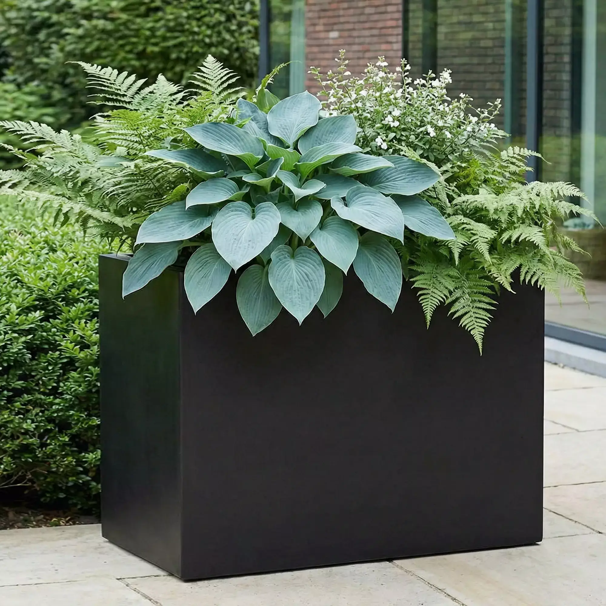 IDEALIST Lite Narrow Contemporary Trough Garden Planter, Black Light  Concrete Outdoor Large Plant Pot H50.5 L60 W30 cm, 91L - from 94.04 |  Getpotted.com