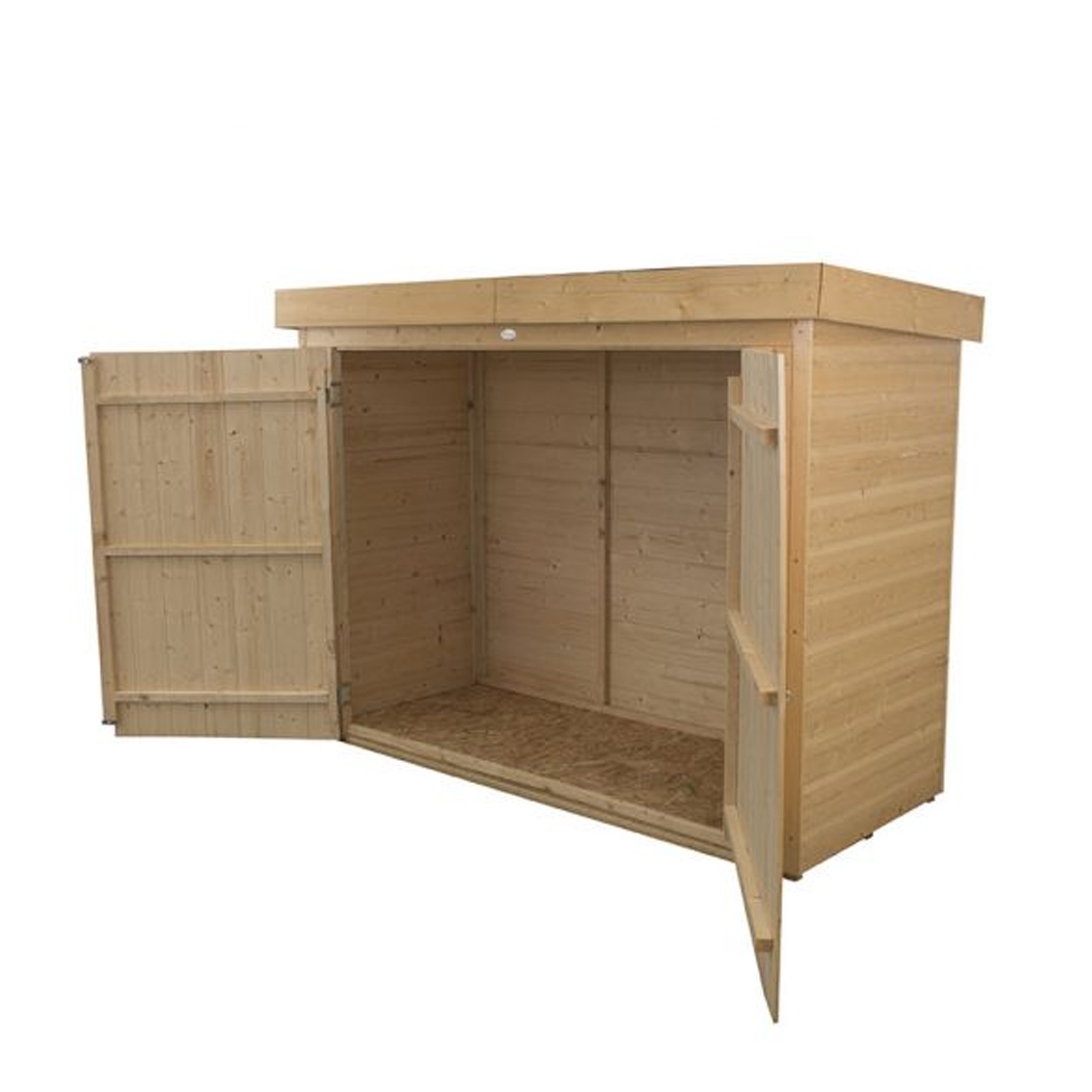 Installed Outdoor Pressure Treated Wooden Shiplap Pent Outdoor Store by Forest Garden