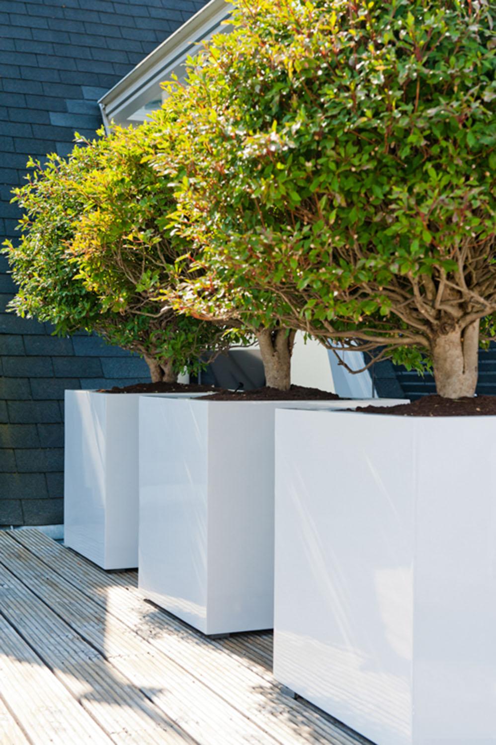 Square Fiberstone Planter by Idealist Premium JUMBO Glossy