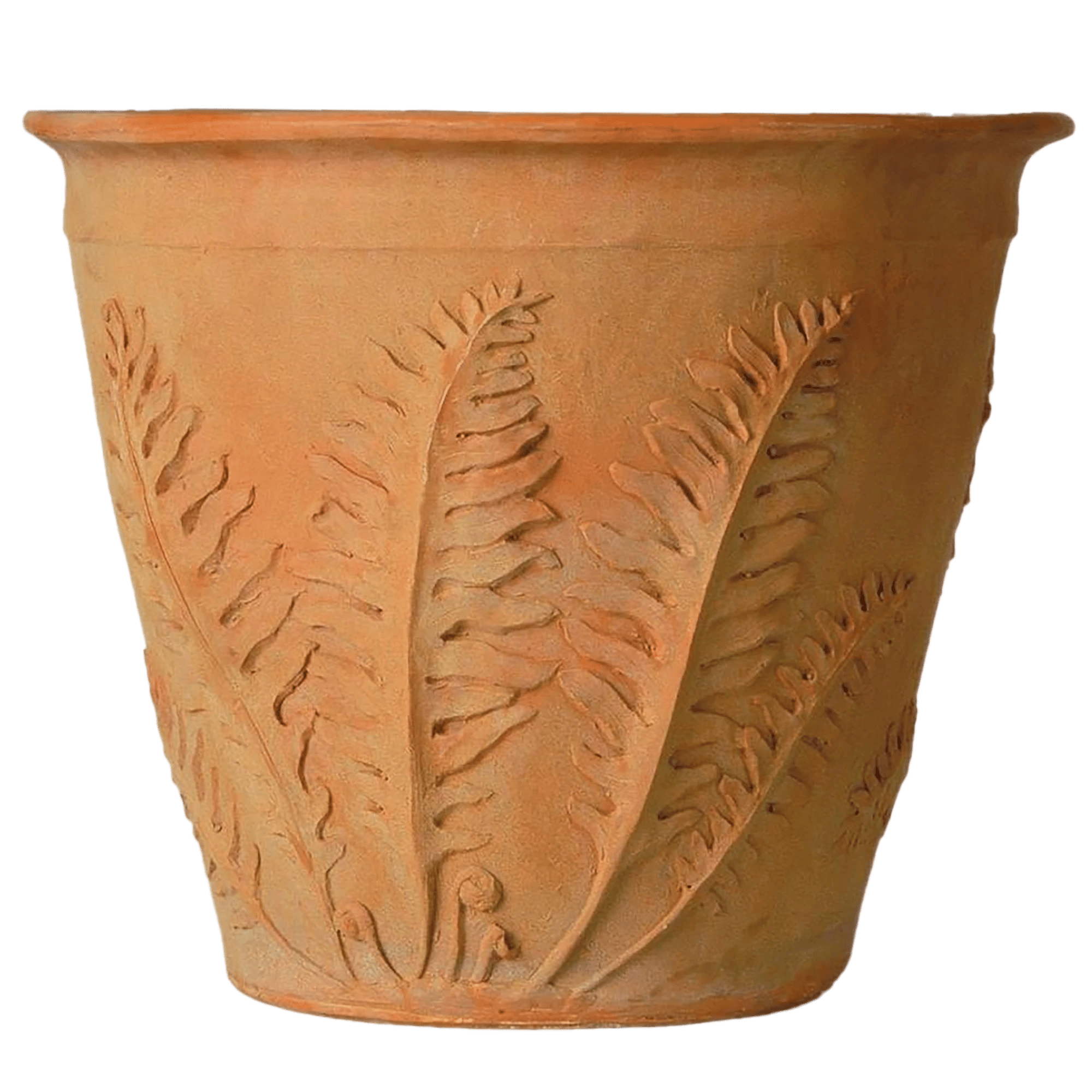 Fern Fiberglass Round Terracotta Planter Pot In/Out
