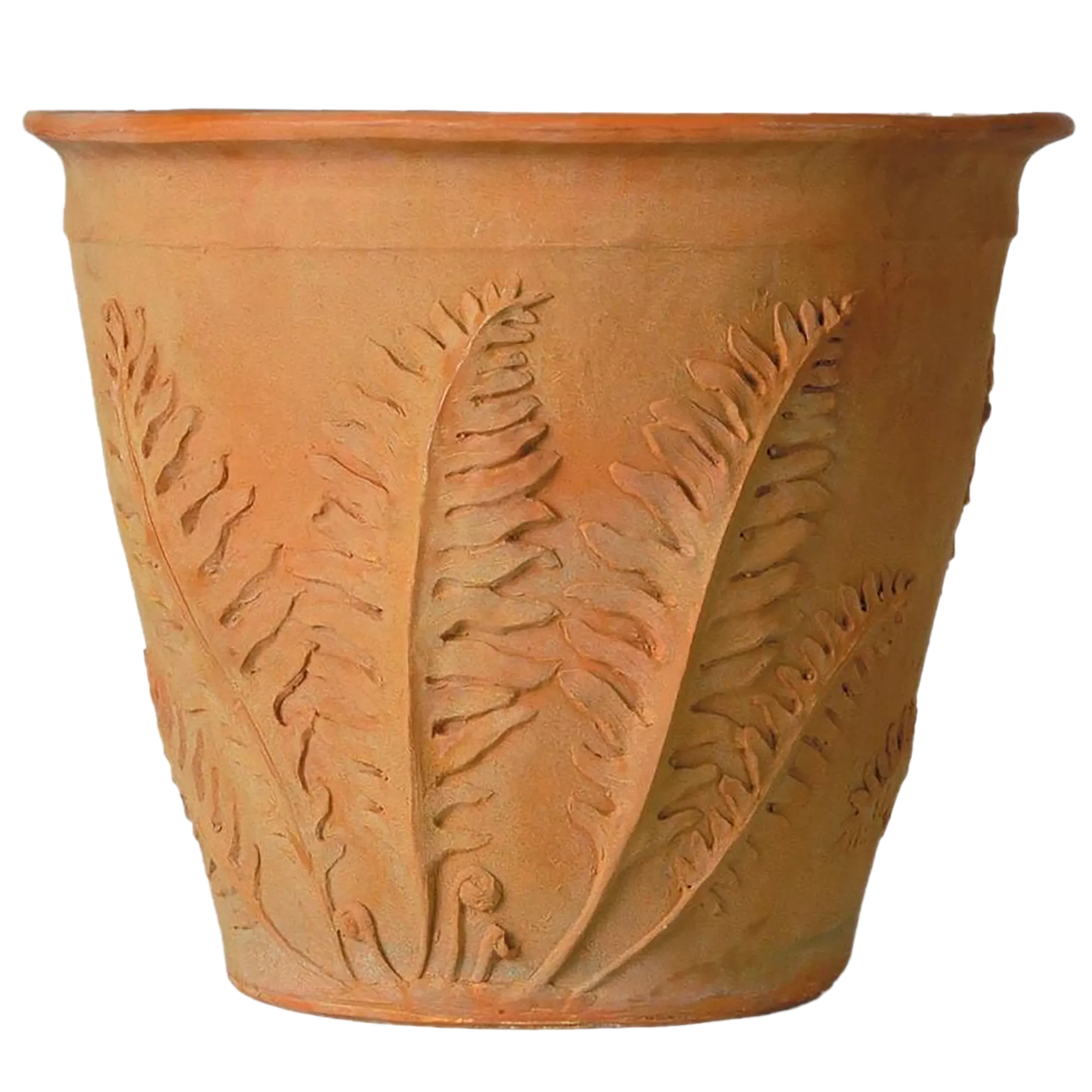 Fern Fiberglass Round Terracotta Planter Pot In/Out