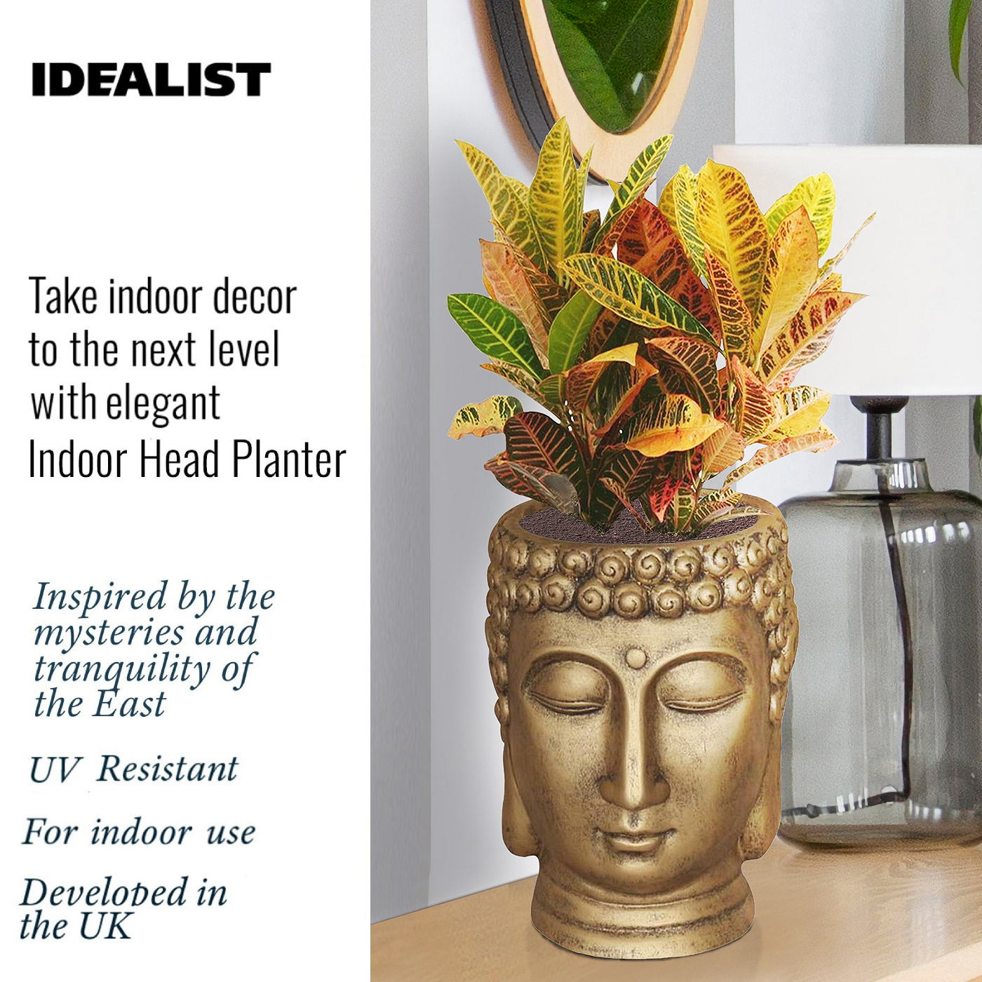 IDEALIST Lite Buddha Face Plant Pot Indoor