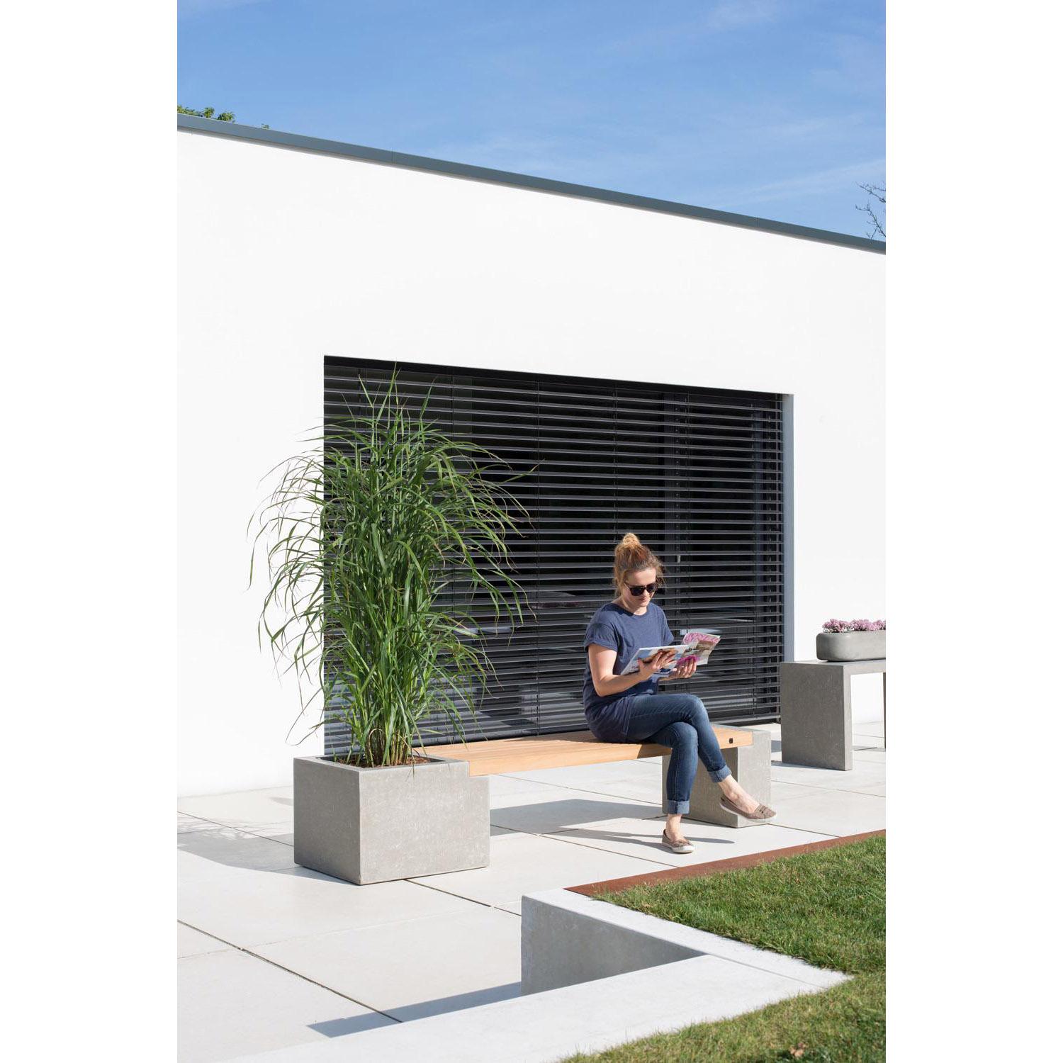 MODULO Fiberglass Trough Planter (end piece)