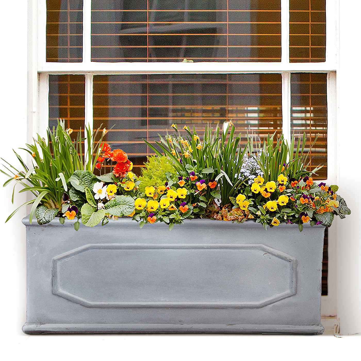 IDEALIST Lite Faux Lead Chelsea Light Concrete Through Planter