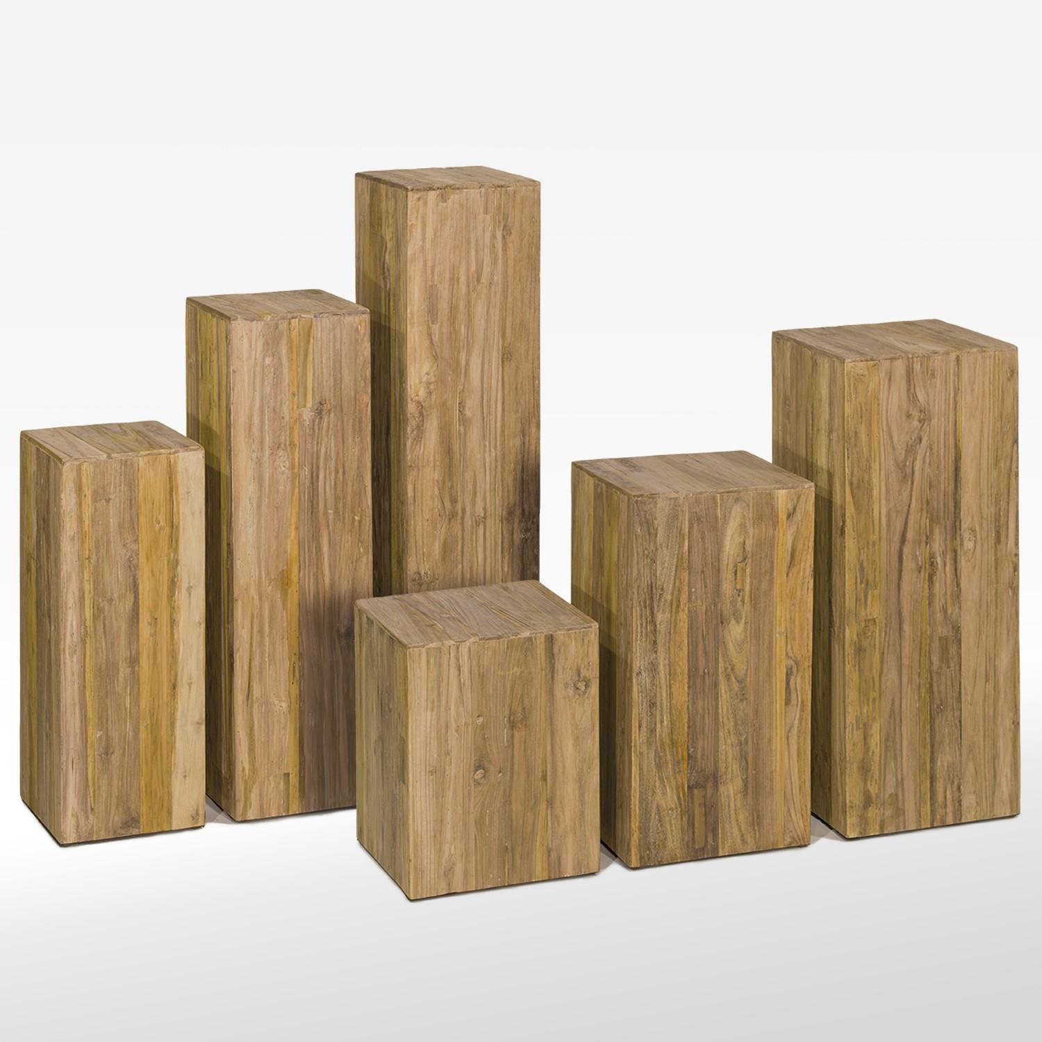 Fleur Ami Teak Recycled teak Pedestal