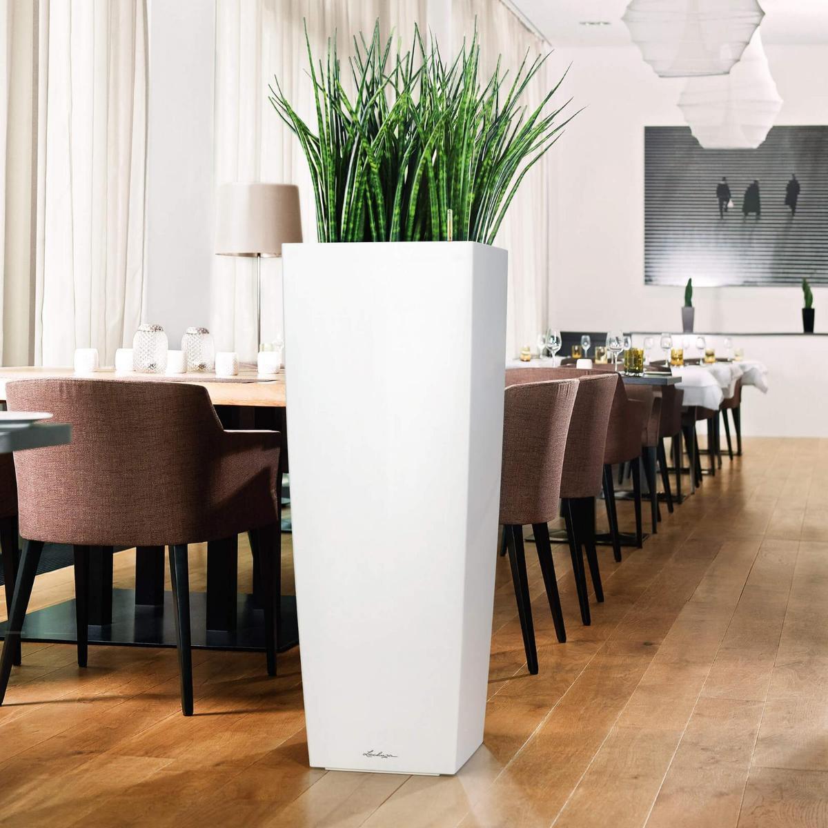 LECHUZA CUBICO ALTO Square Tall Poly Resin Self-watering Planter