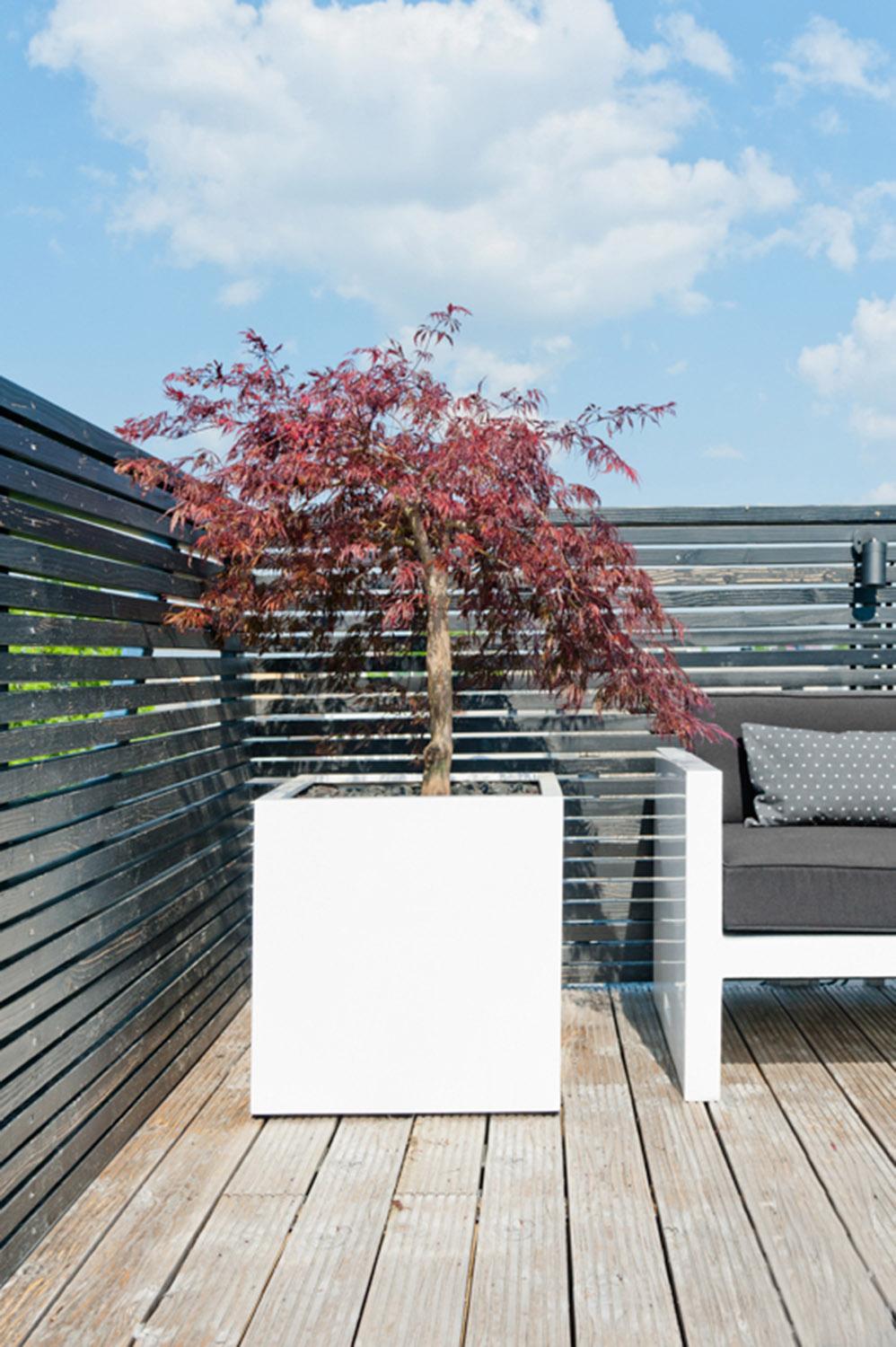 Square Fiberstone Planter by Idealist Premium BLOCK Glossy