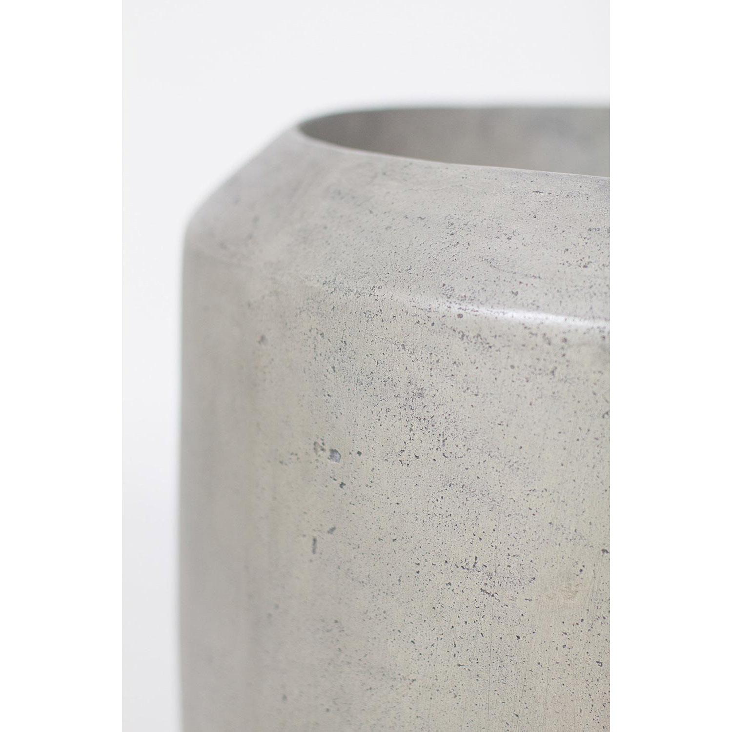 Cigar Round Tall Polystone Outdoor Planter
