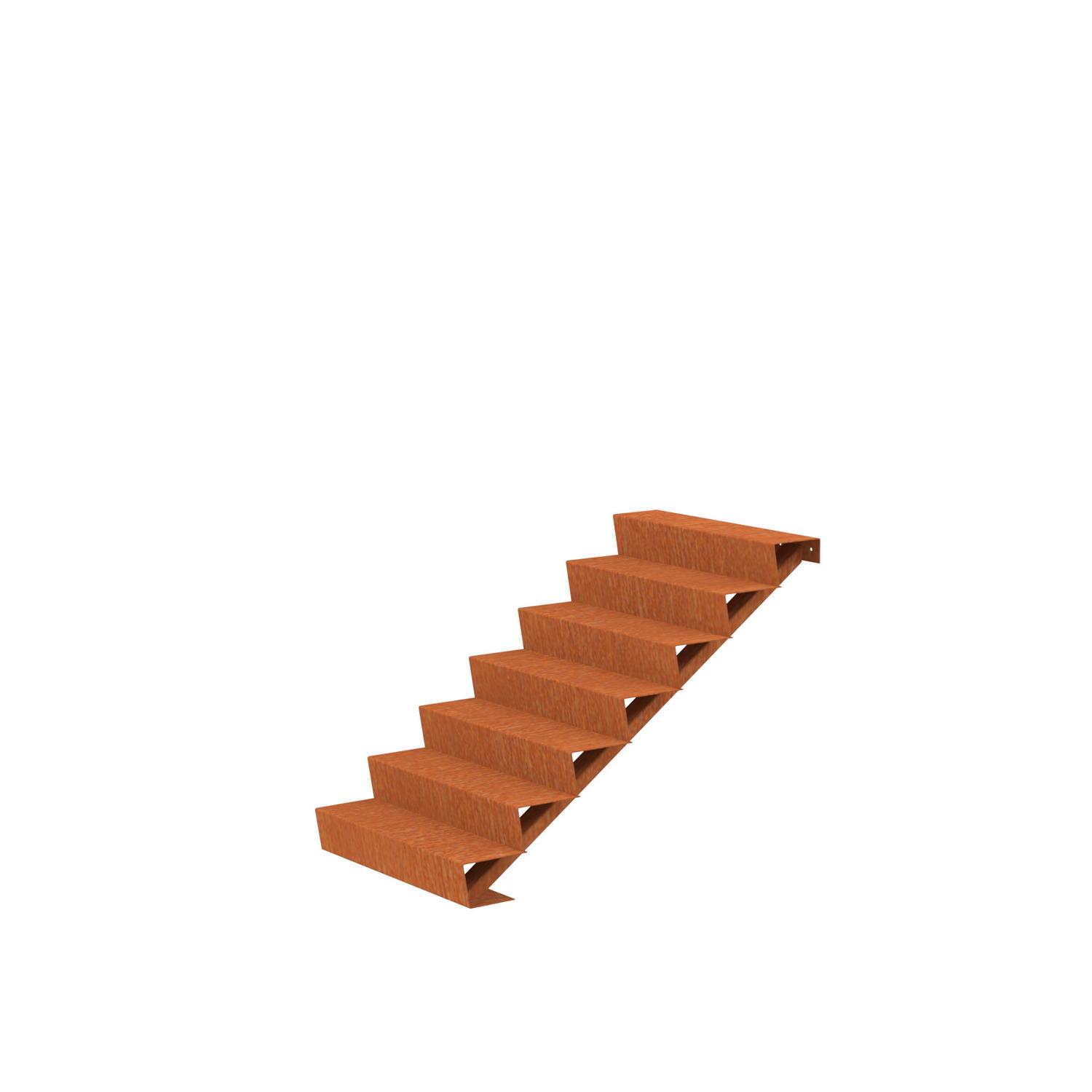 7 Steps Corten Steel Stair
