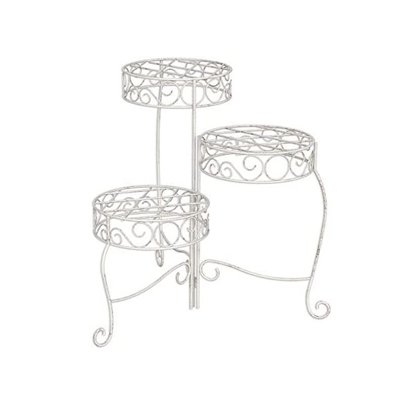 French Country Scroll 3-Tier Plant Stand
