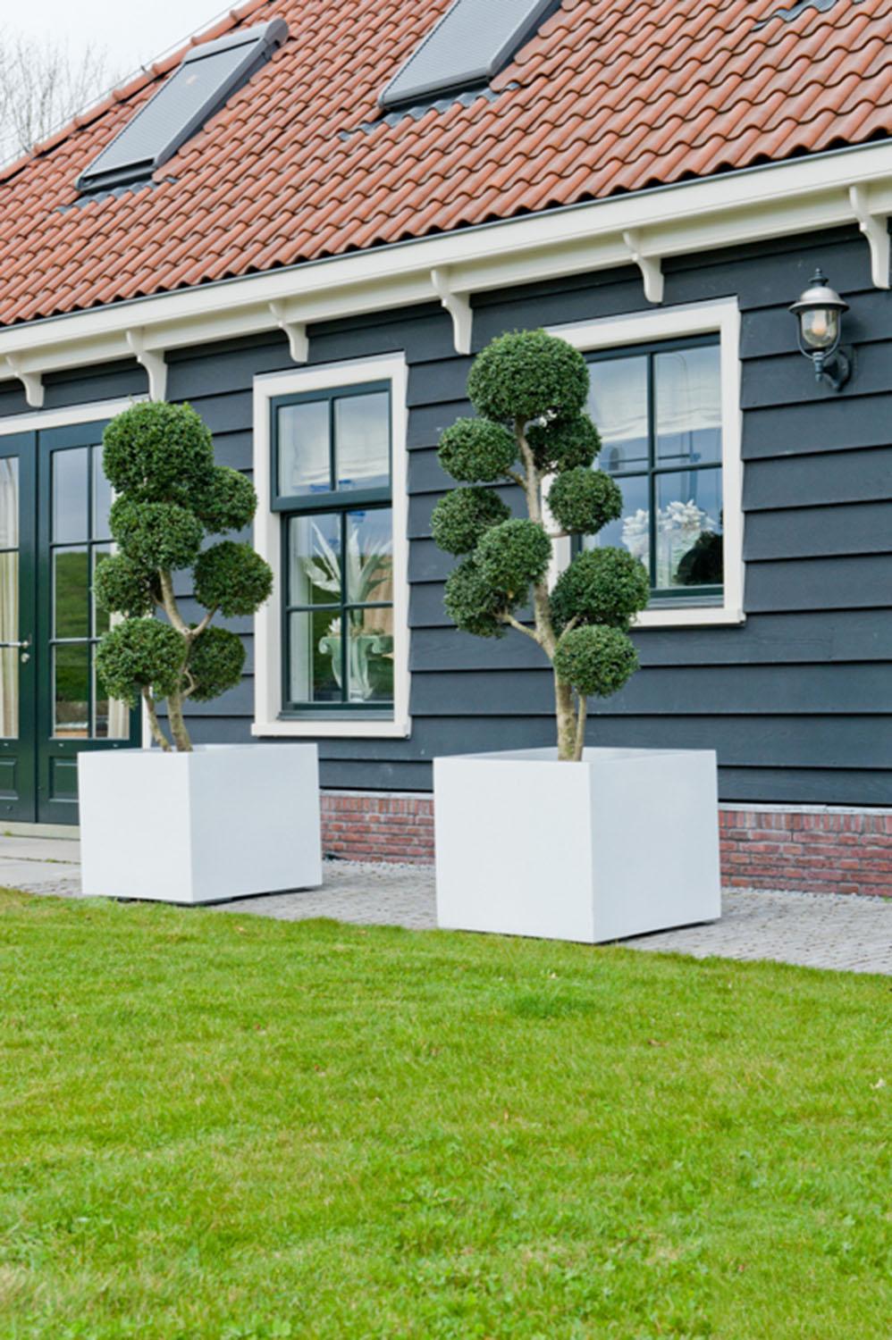 Square Fiberstone Planter by Idealist Premium BLOCK Glossy