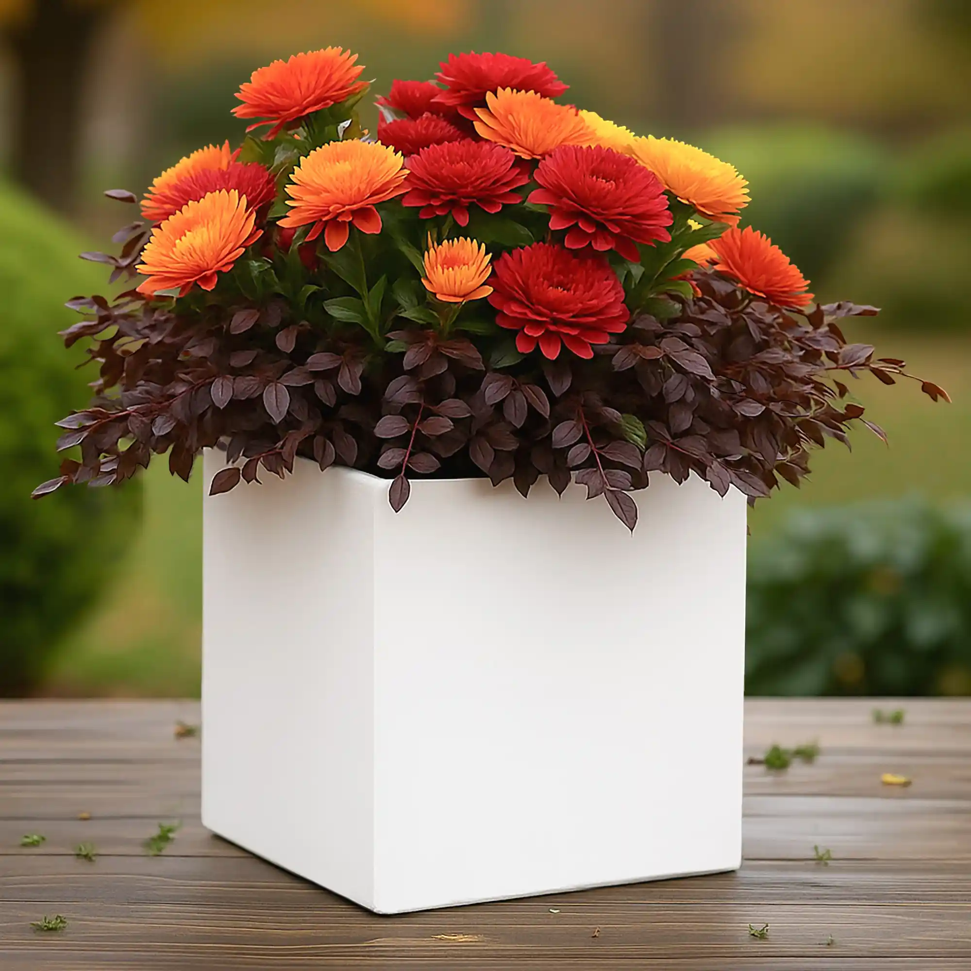 IDEALIST Lite Square Box Contemporary Light Concrete Planter