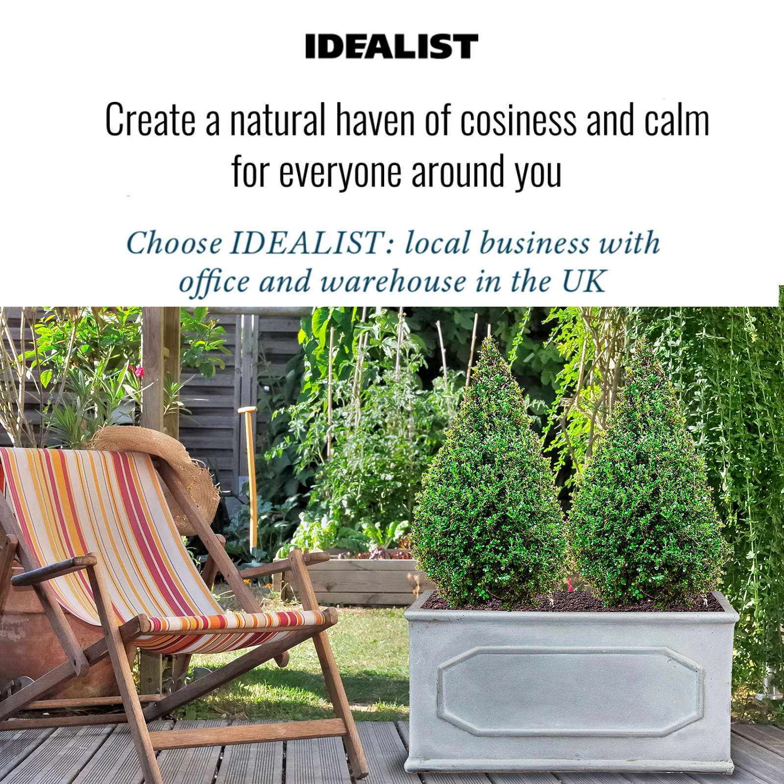 IDEALIST Lite Faux Lead Chelsea Light Concrete Through Planter