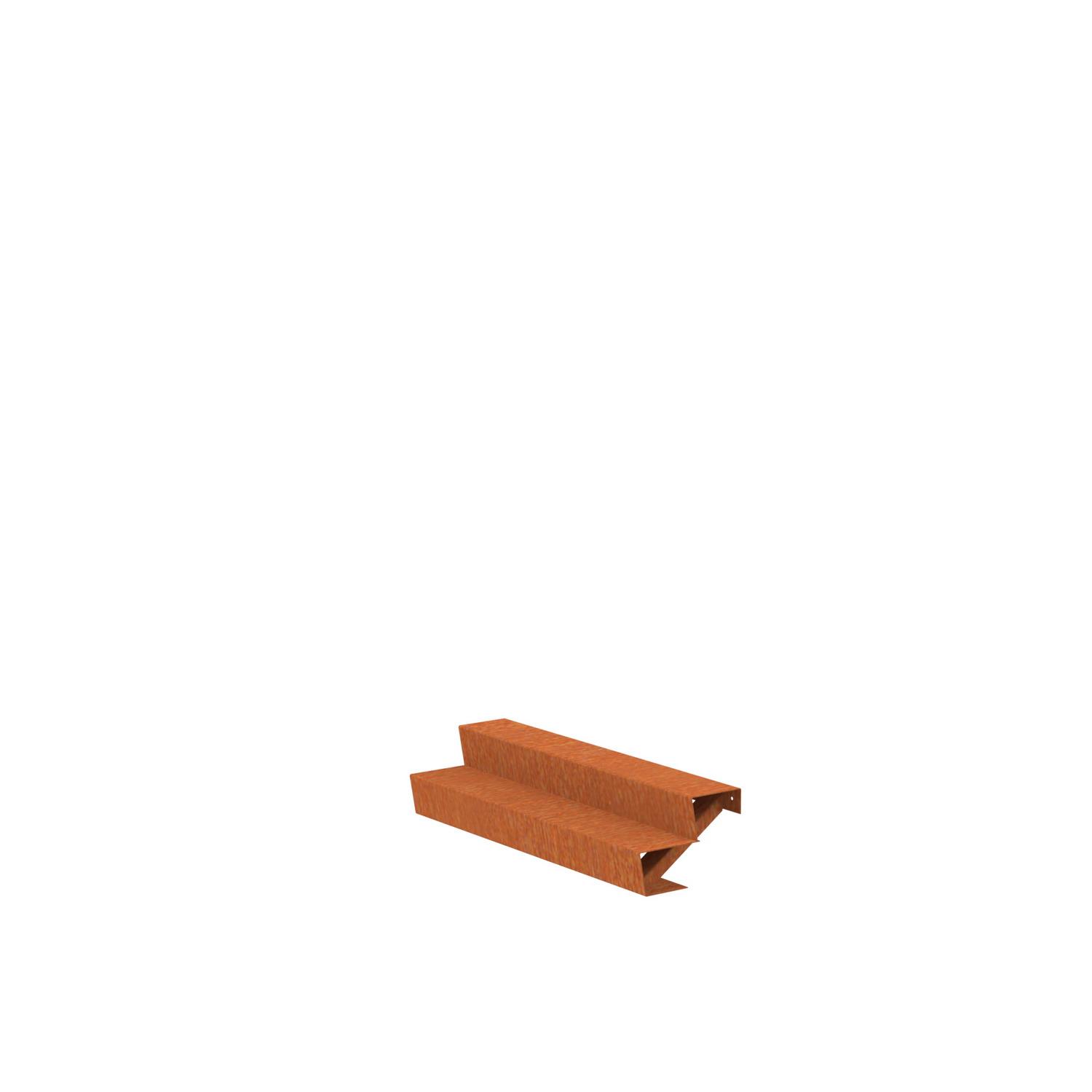 2 Steps Corten Steel Stair