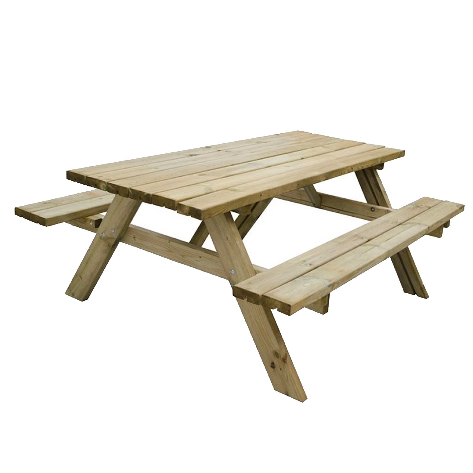 Outdoor Wooden Rectangular Picnic Table by Forest Garden