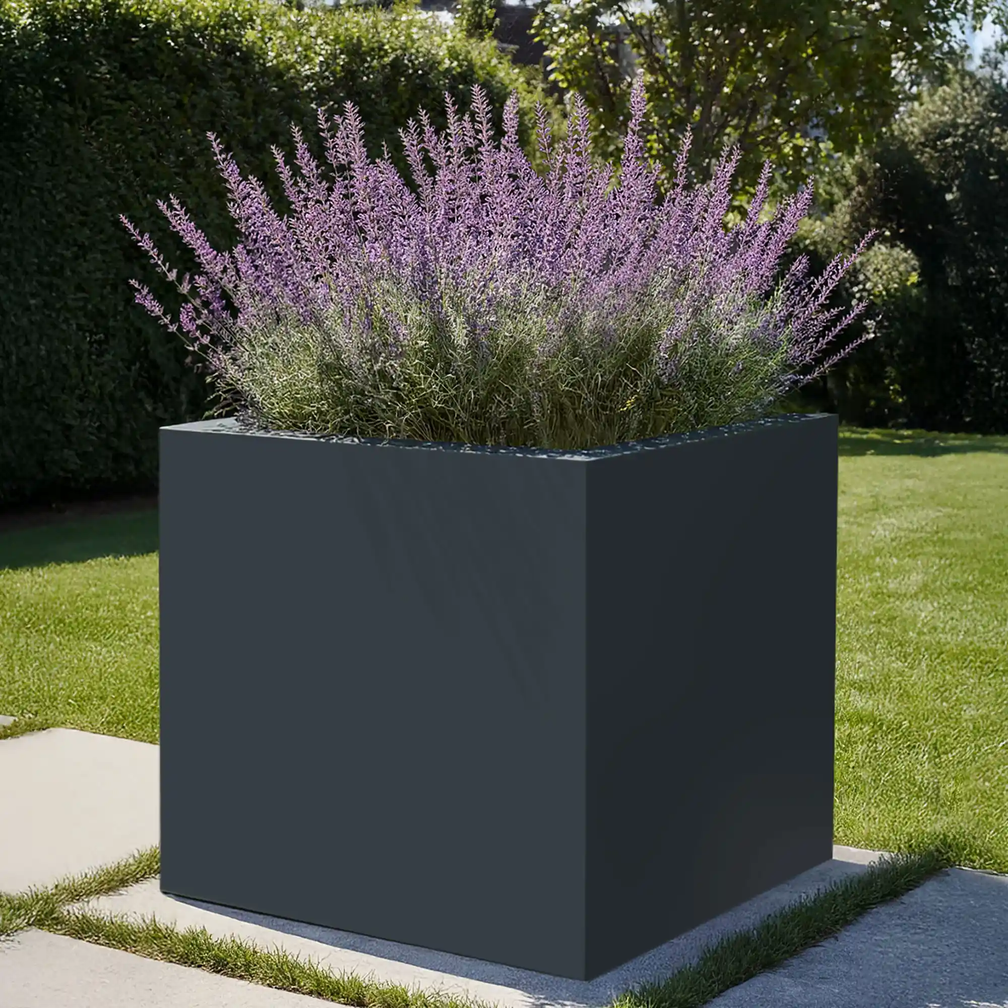 PURE Cube Outdoor Fiberglass Planter