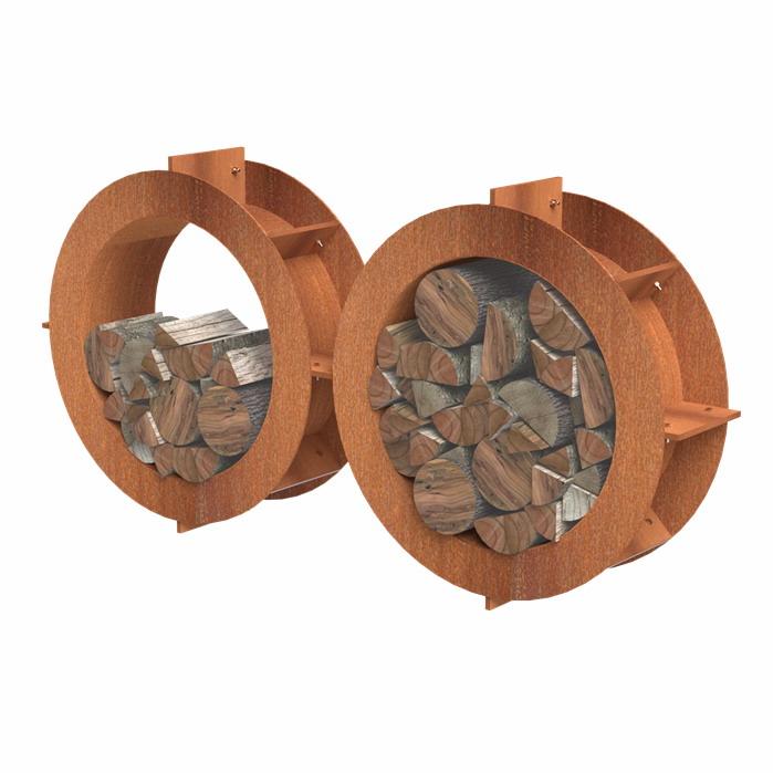 Corten Steel Wood storage Round