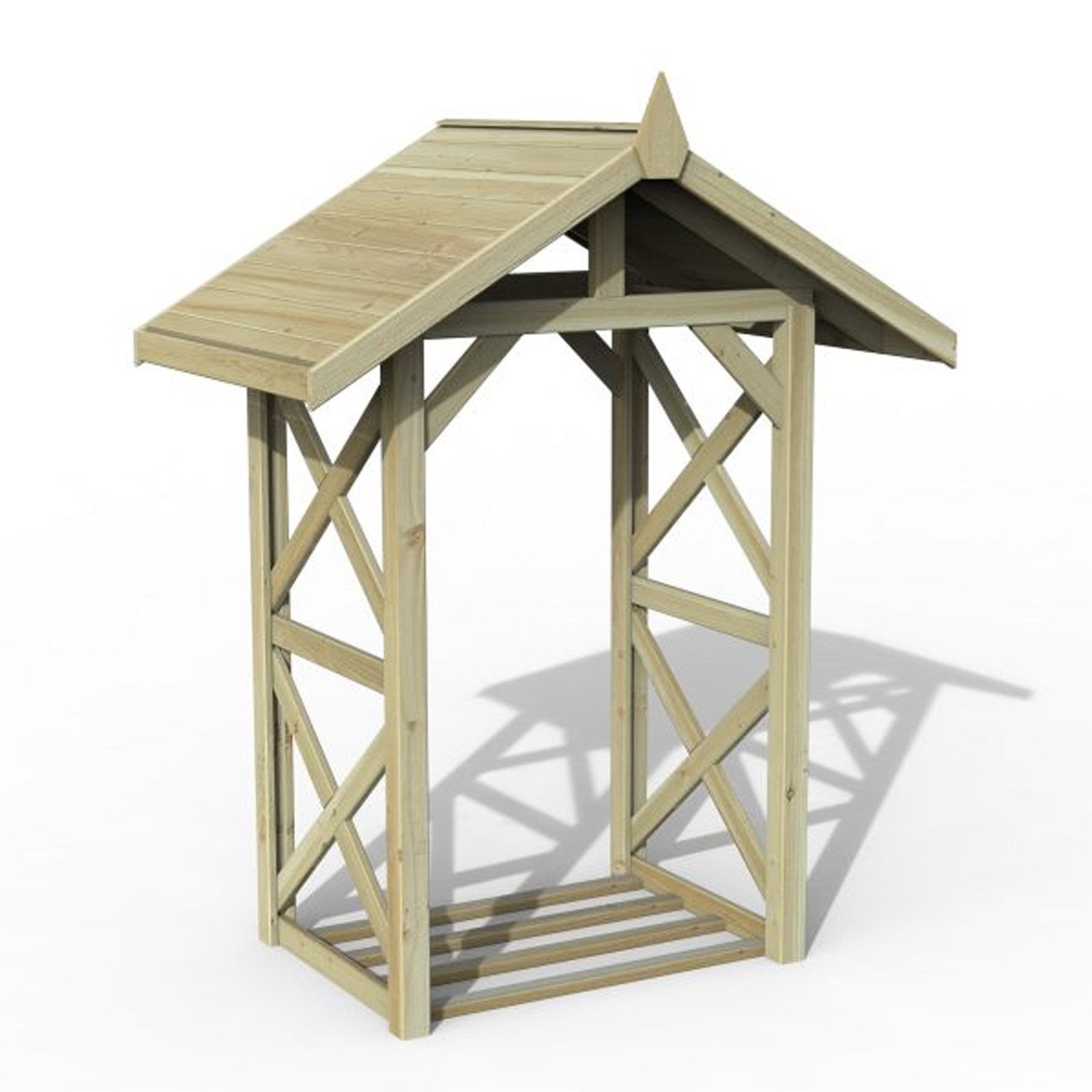 Outdoor Wooden Apex Wall Log Store by Forest Garden