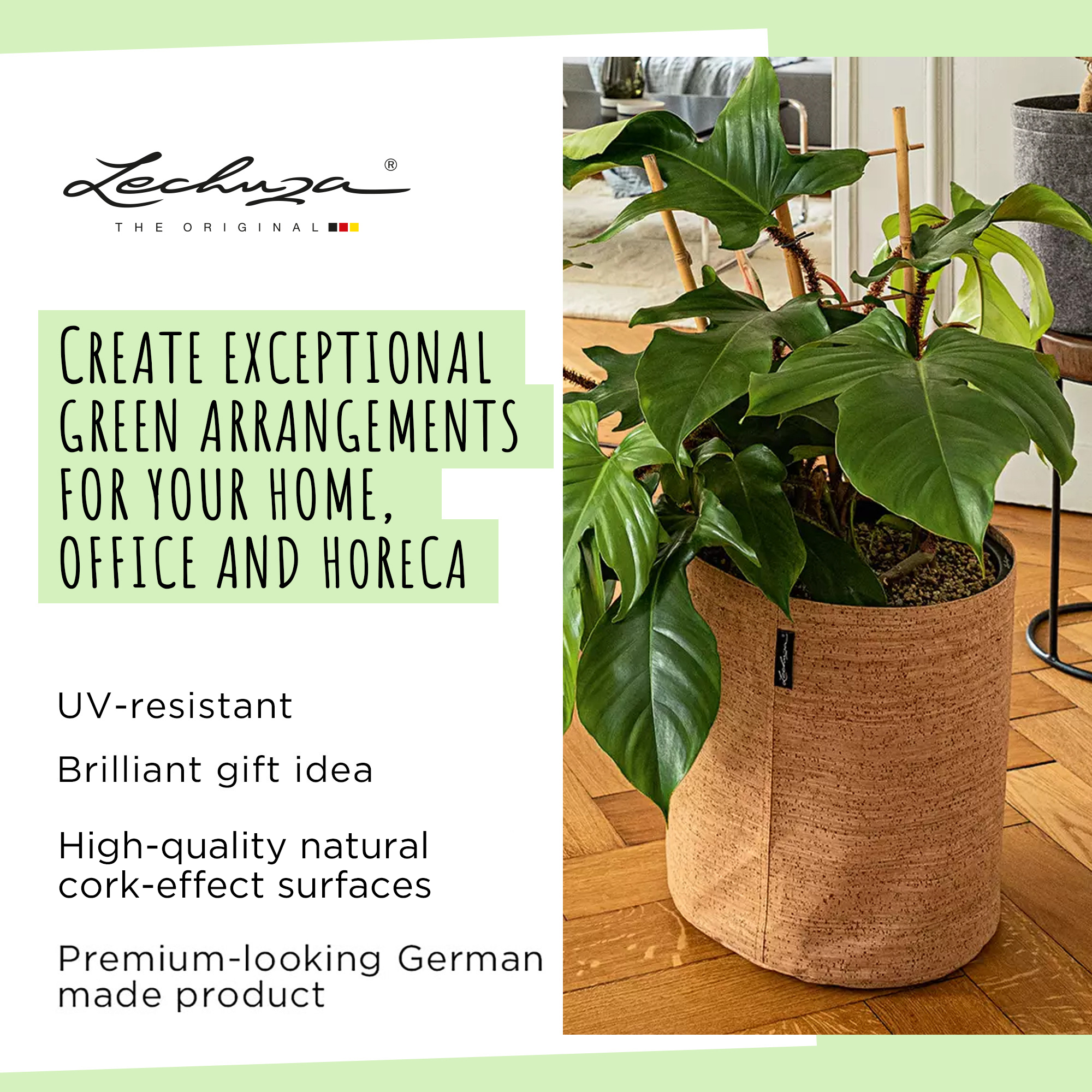 LECHUZA TRENDCOVER Round Self-watering Planter