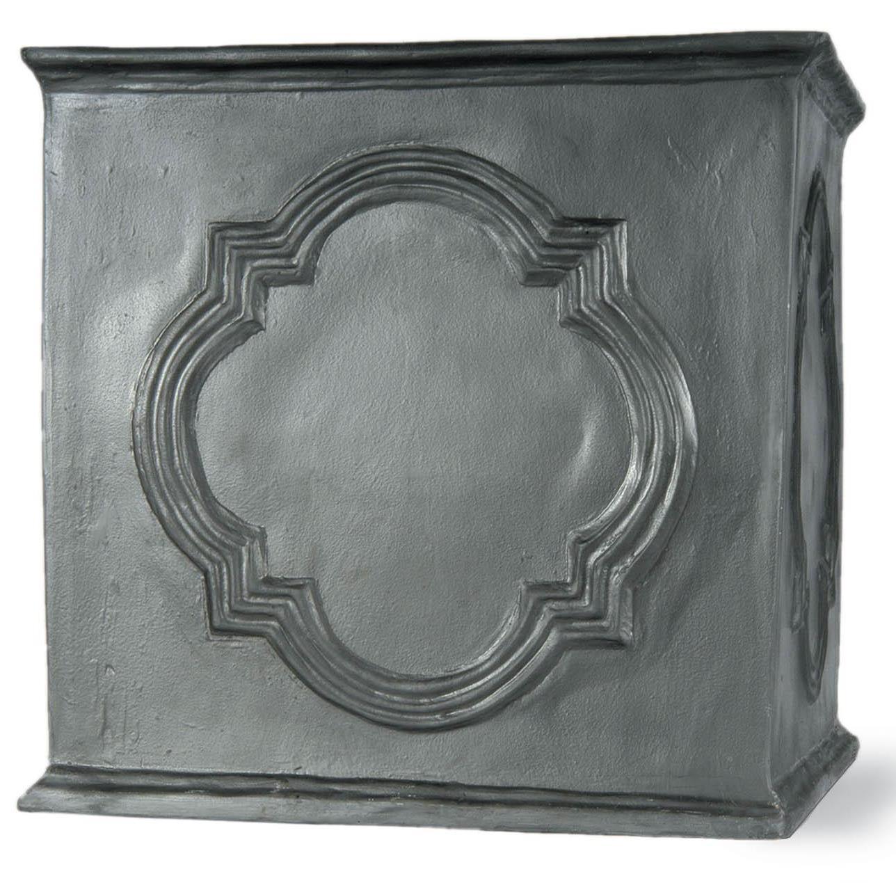 Hampton Tank Fiberglass Square Faux Lead Planter Pot In/Out