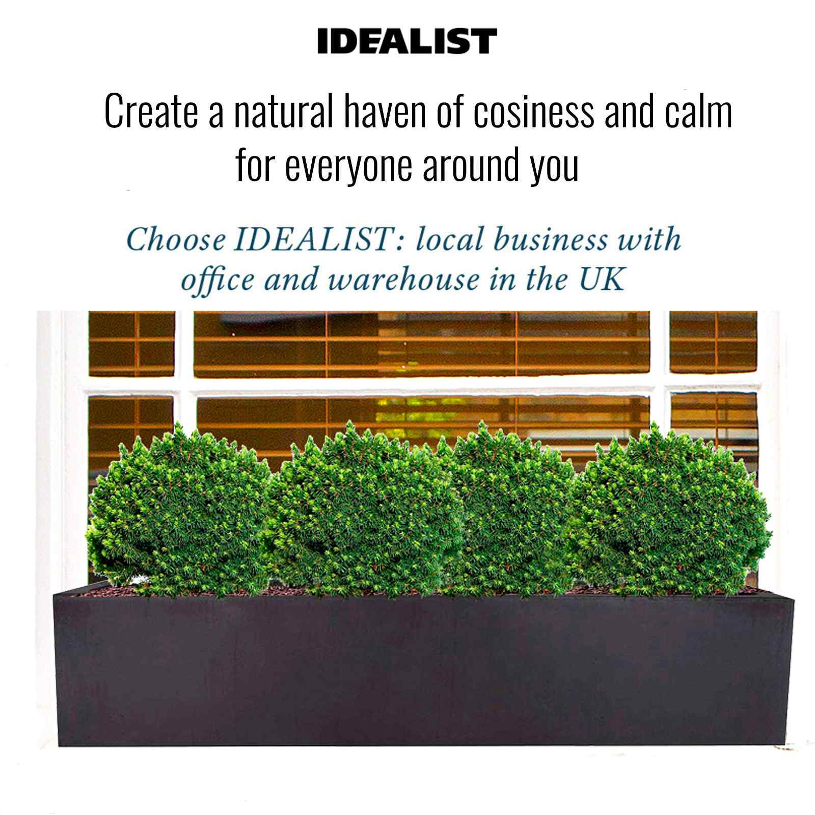 IDEALIST Lite Window Box Light Concrete Planter