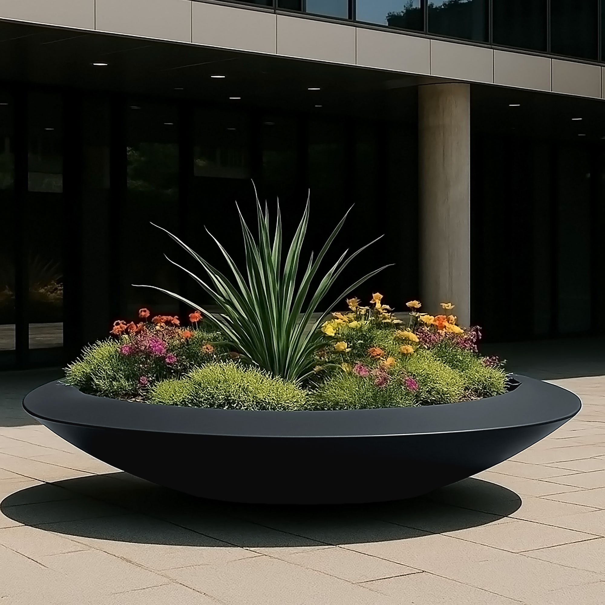 UFO Bowl Outdoor Fiberglass Planter