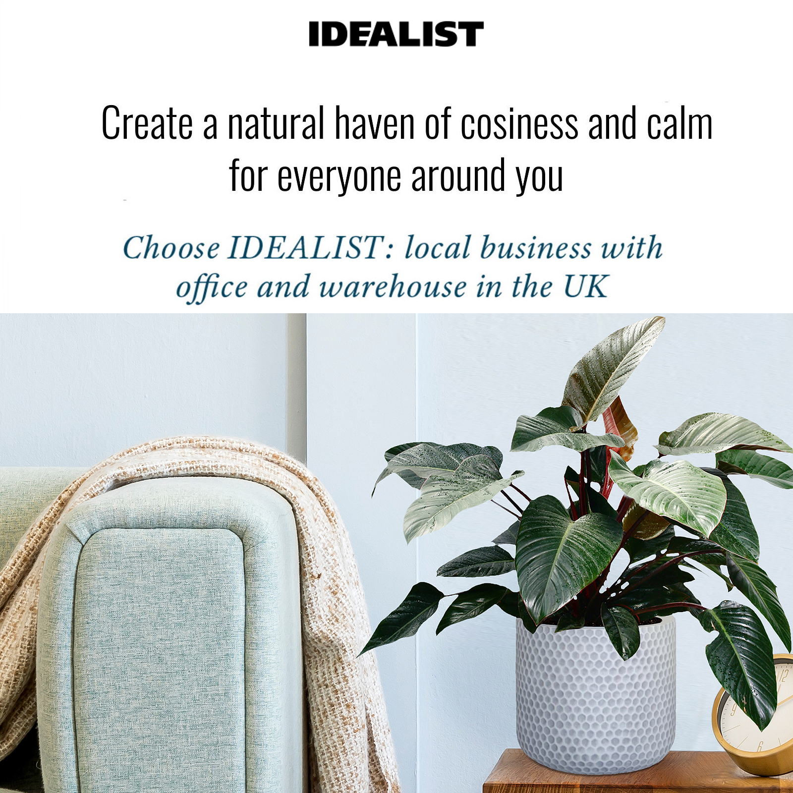 IDEALIST Lite Honeycomb Style Table and Hanging Cylinder Round Plant Pot Dual Use Indoor Planter