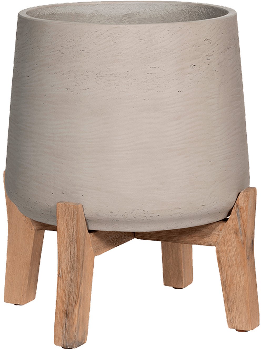 Patt Round Indoor Planter on Legs by Idealist Premium Rough