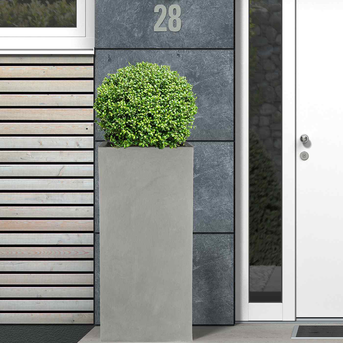 IDEALIST Lite Tall Square Contemporary Light Concrete Planter