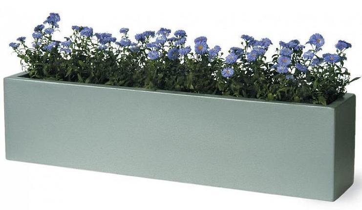 Geo Window Flower Box Fiberglass Trough Aluminium Planter Pot In/Out