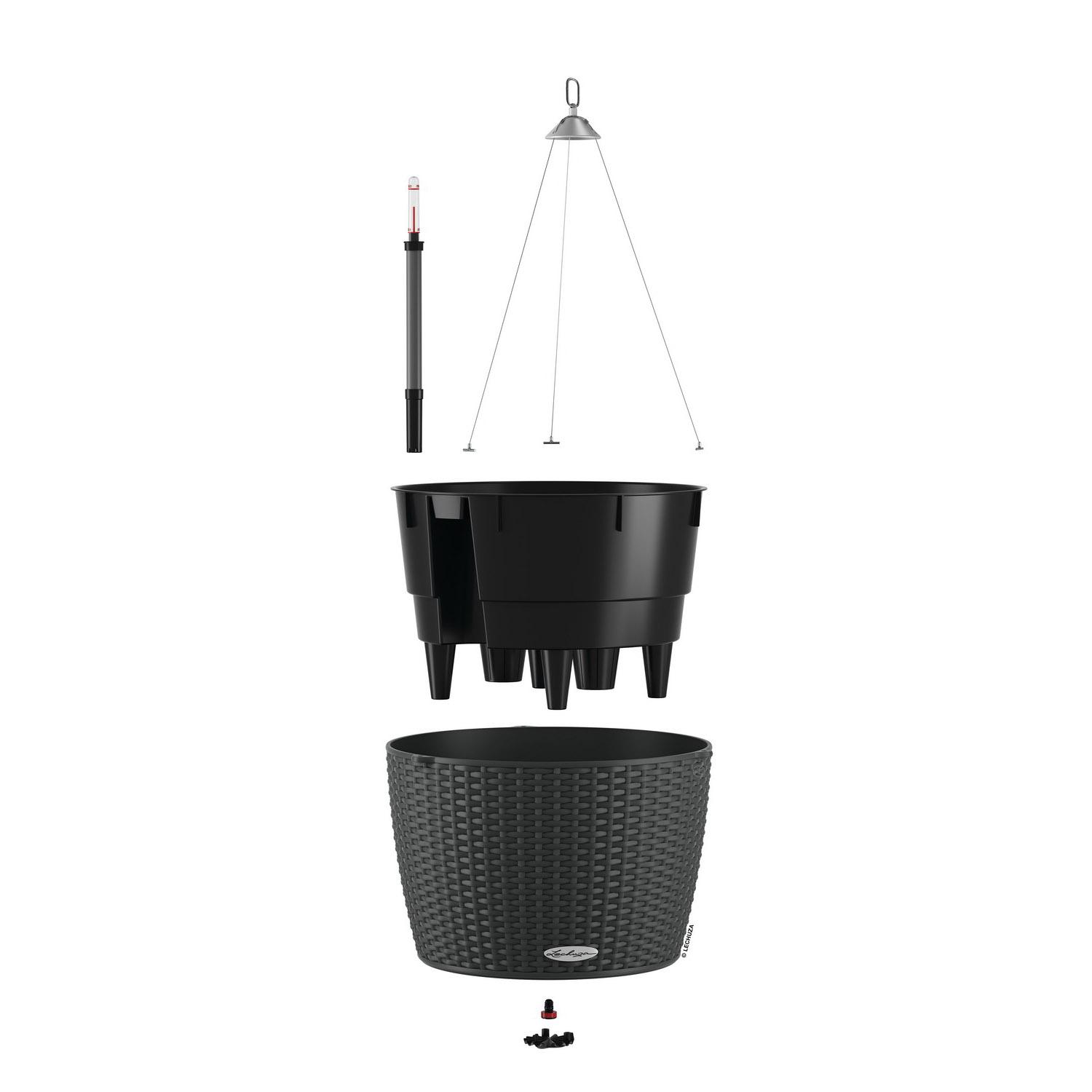 LECHUZA NIDO Cottage Round Poly Resin Outdoor Self-watering Planter