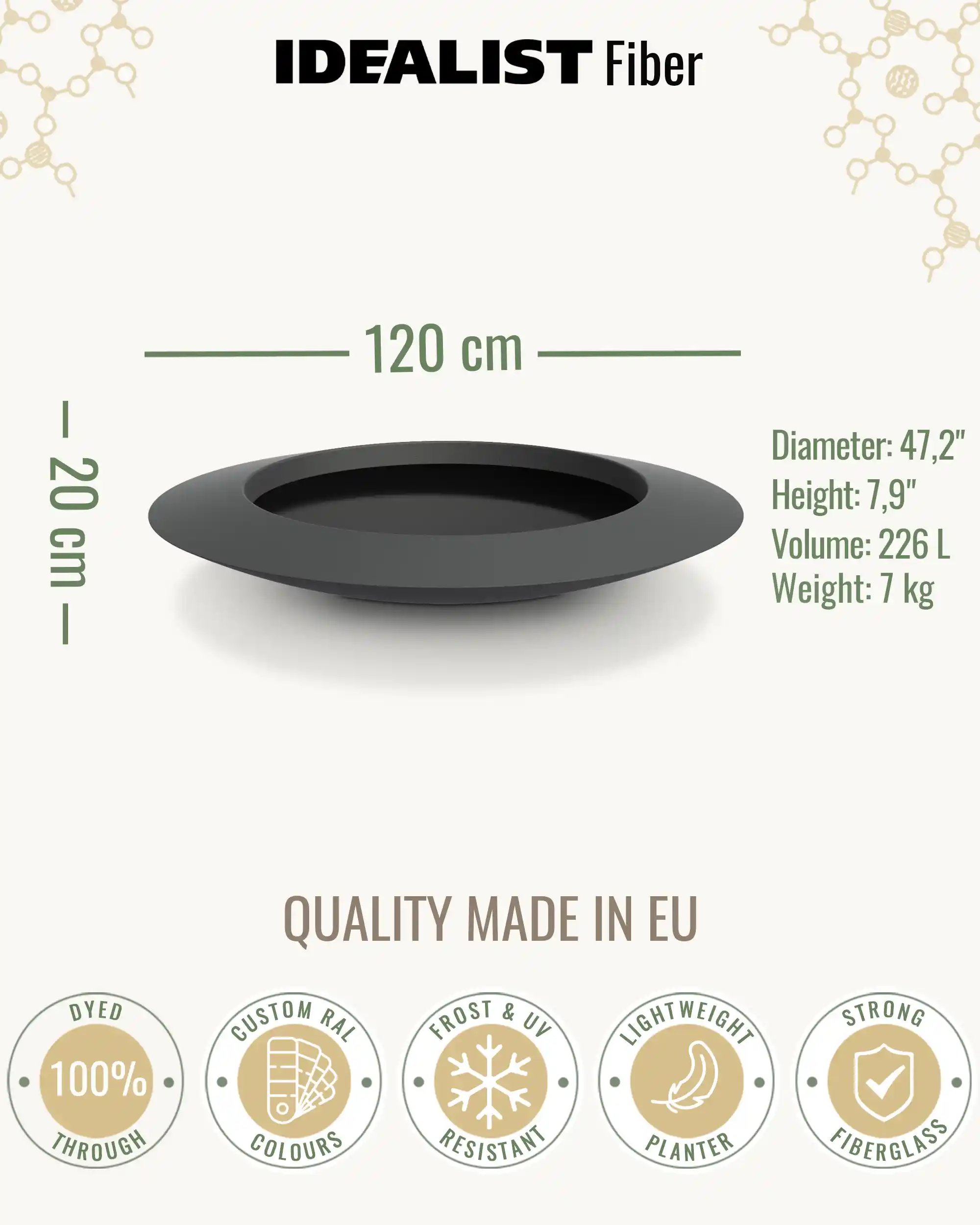 UFO Bowl Outdoor Fiberglass Planter
