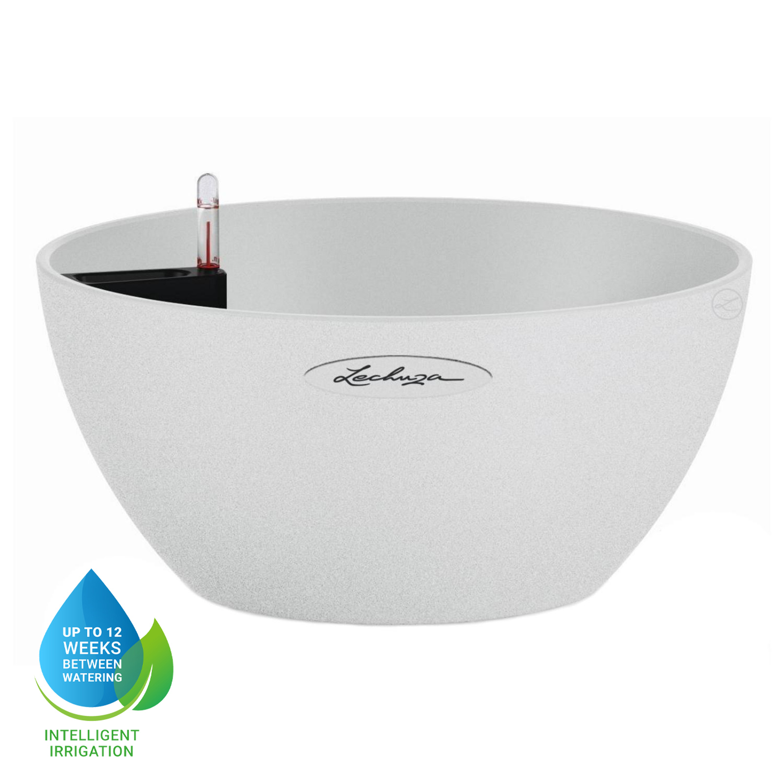 LECHUZA CUBETO COLOR Round Stone Look Poly Resin Self-watering Planter
