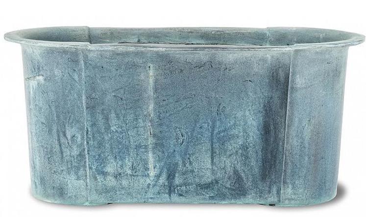 Provencal Fiberglass Trough B.Copper Planter Pot In/Out