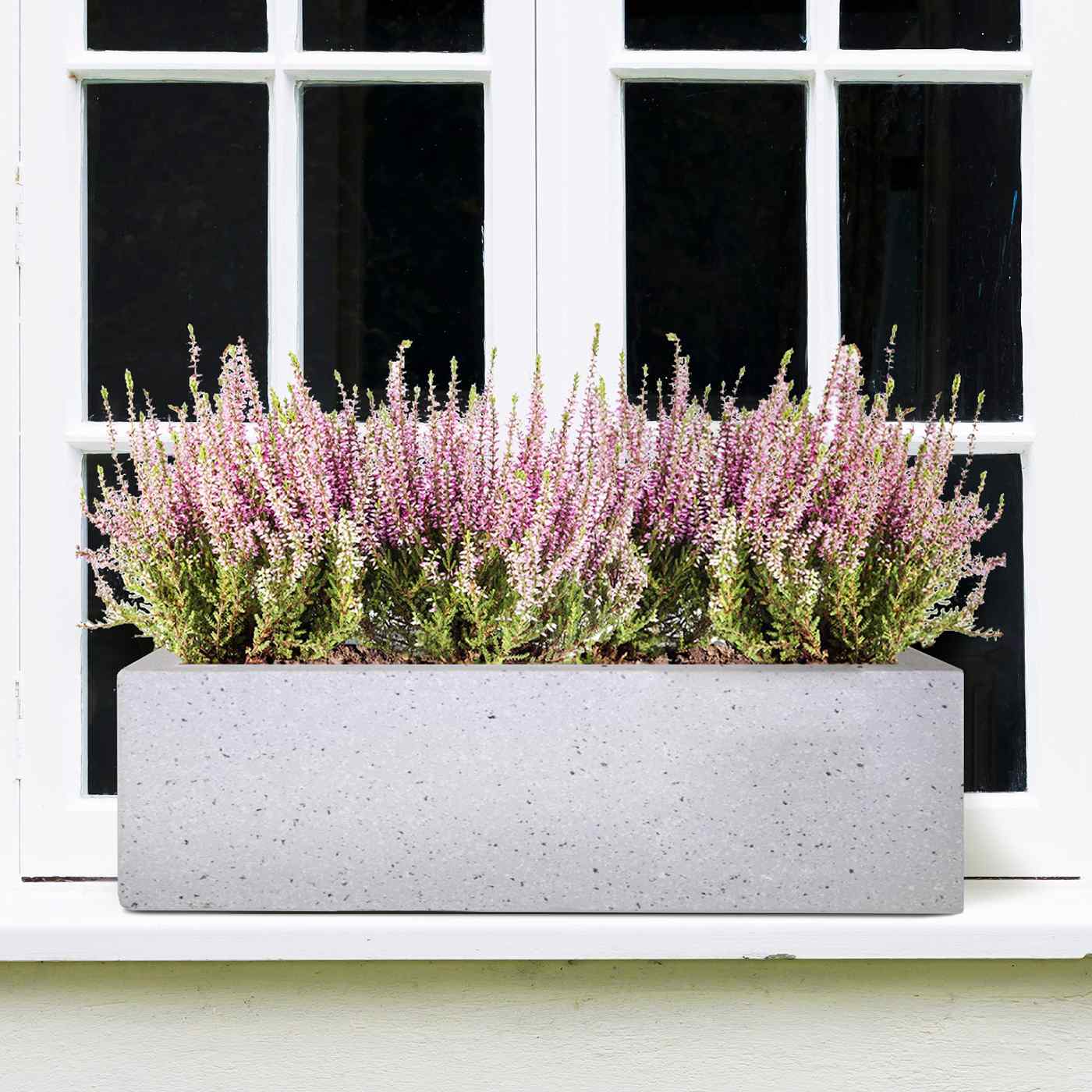 IDEALIST Lite Window Box Light Concrete Planter