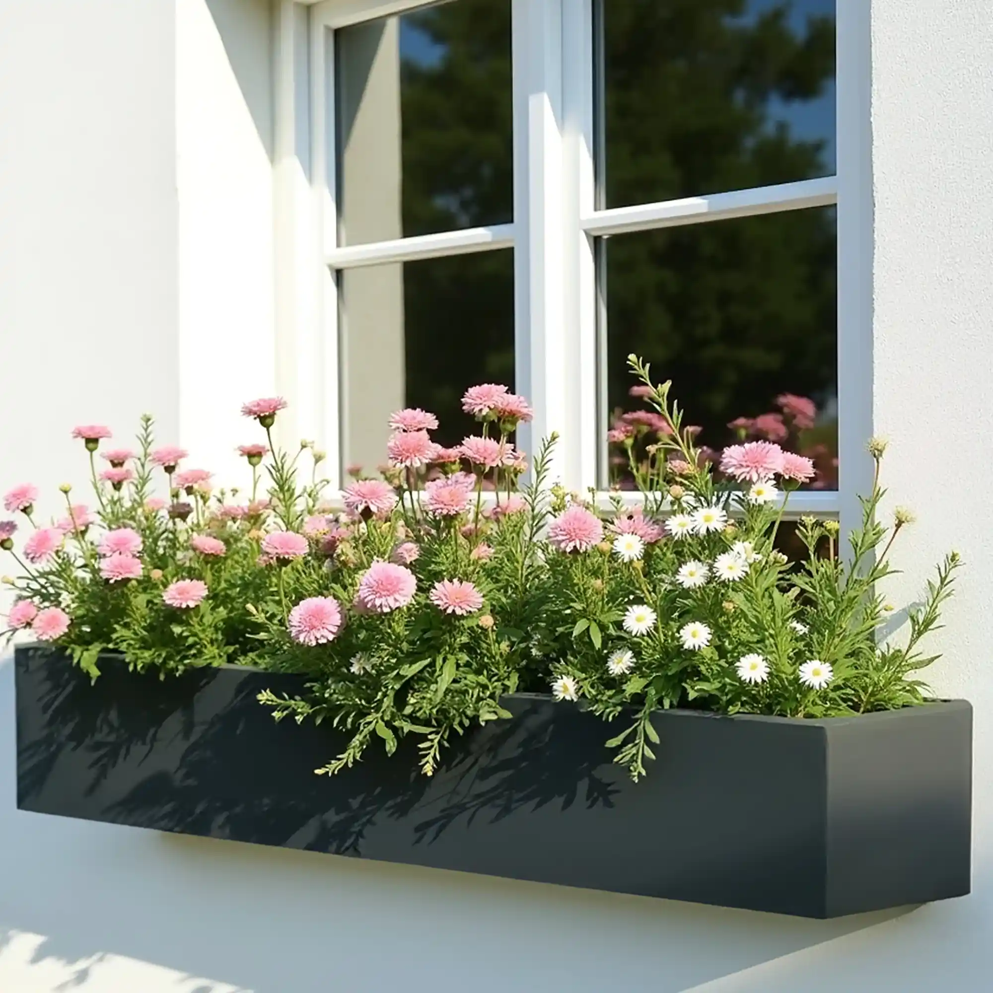IDEALIST Lite Window Box Light Concrete Planter