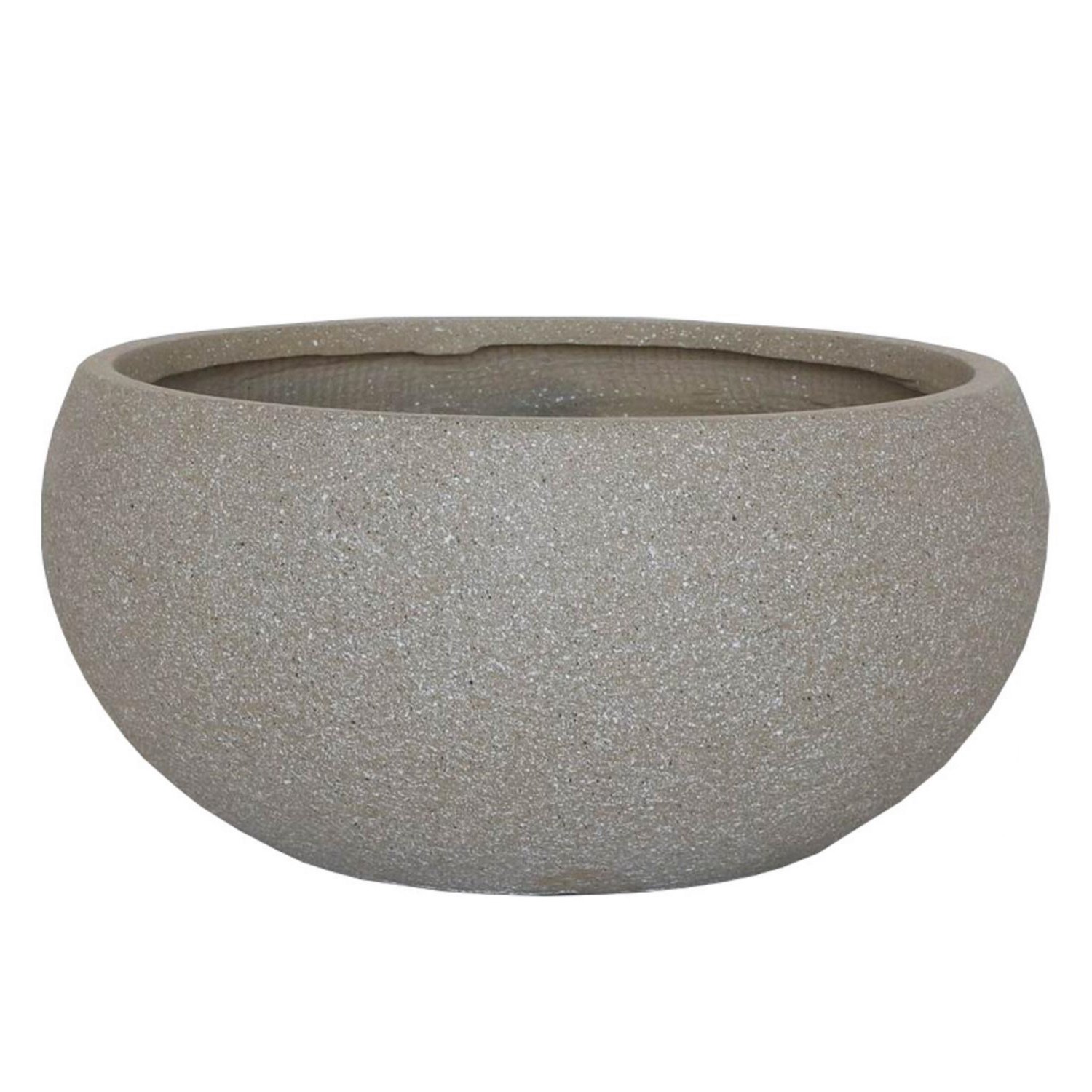 IDEALIST Lite Textured Concrete Effect Bowl Outdoor Planter