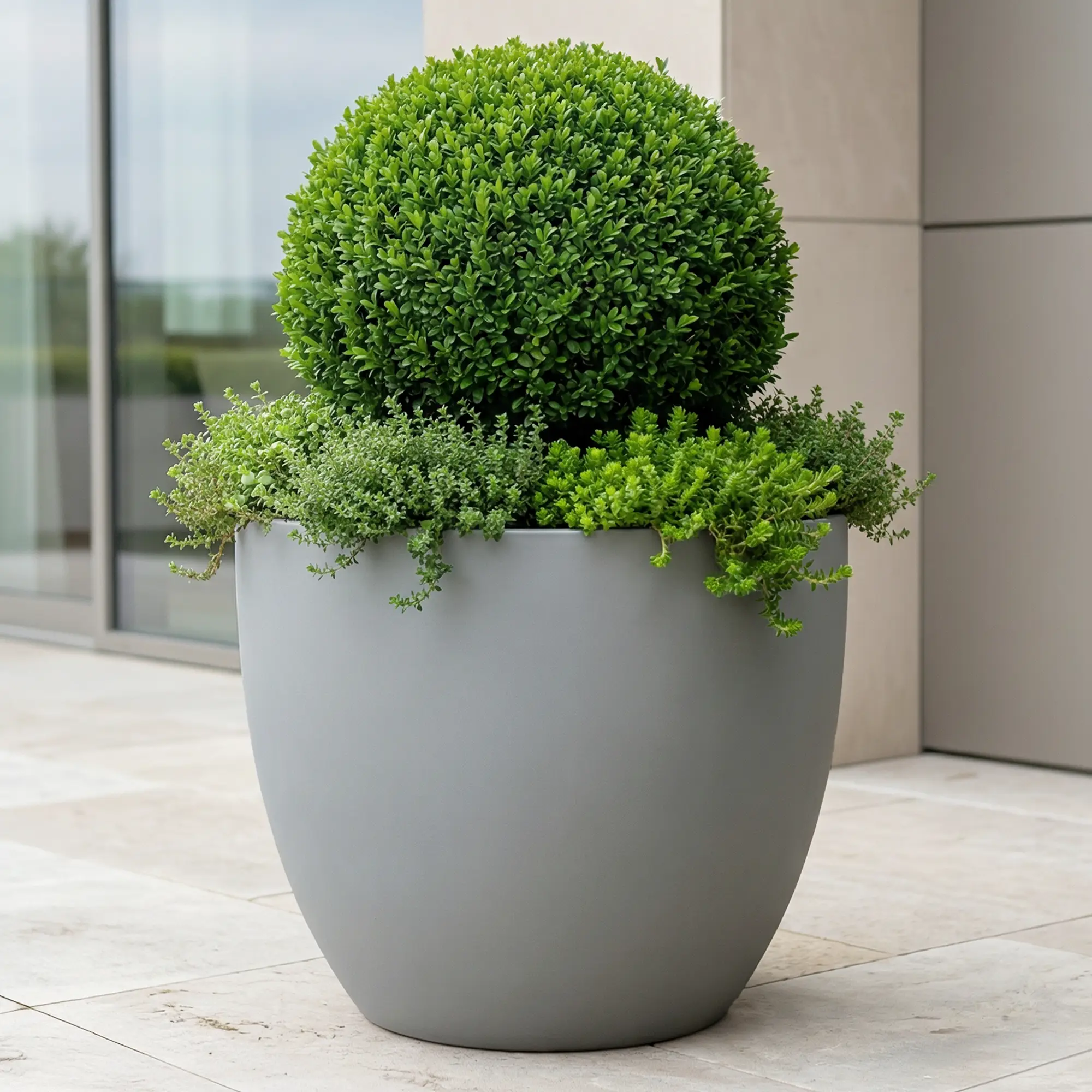 IDEALIST Lite Contemporary Light Concrete Egg Planter