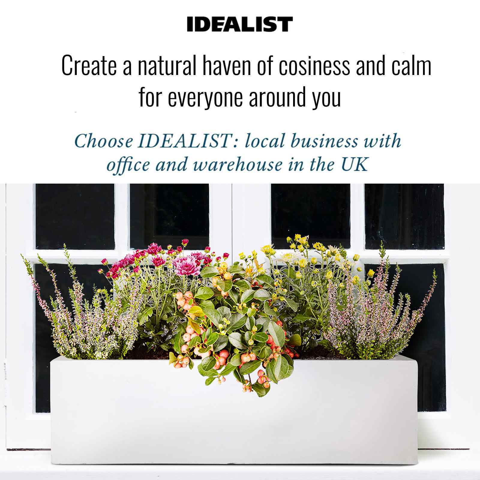 IDEALIST Lite Window Box Light Concrete Planter