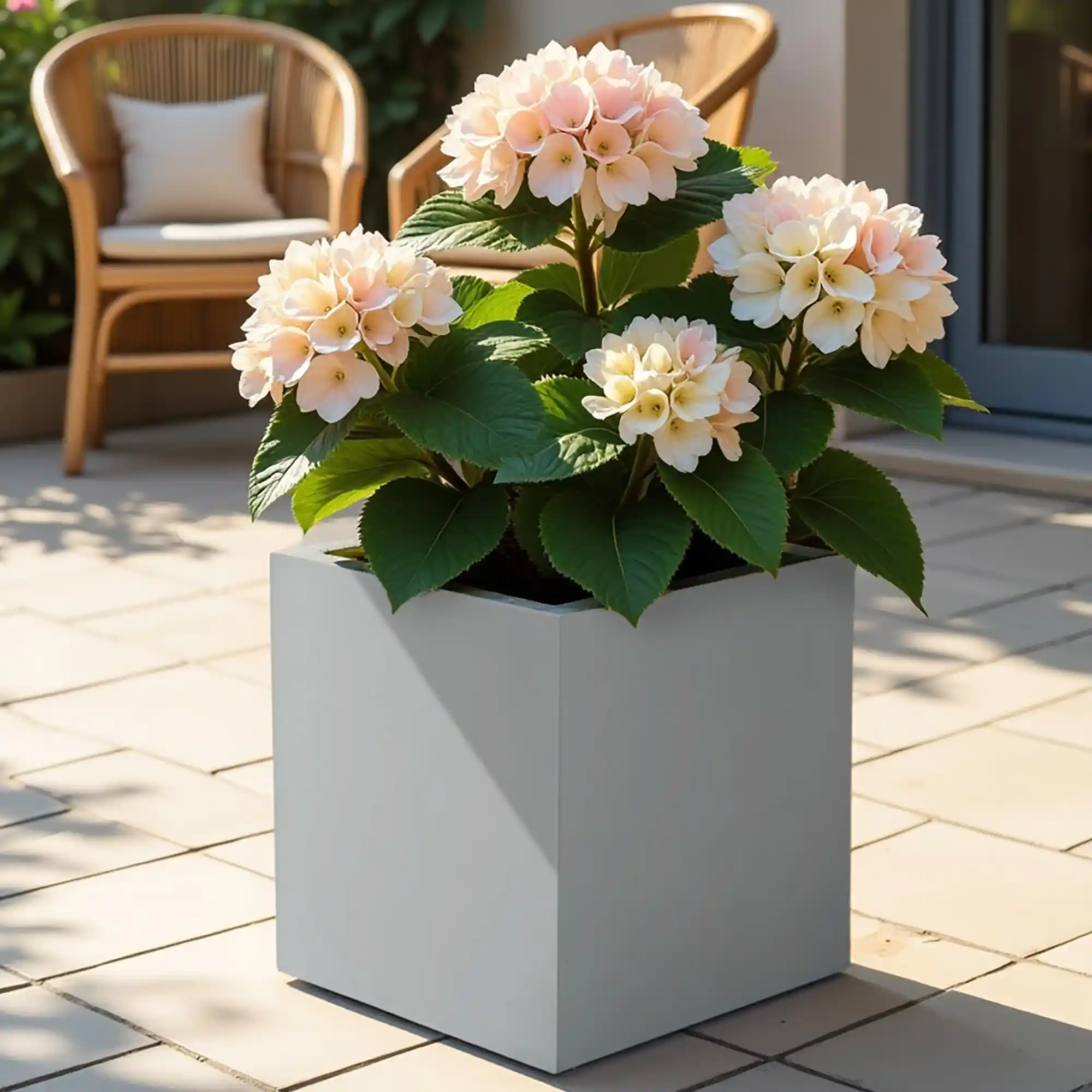 IDEALIST Lite Square Box Contemporary Light Concrete Planter
